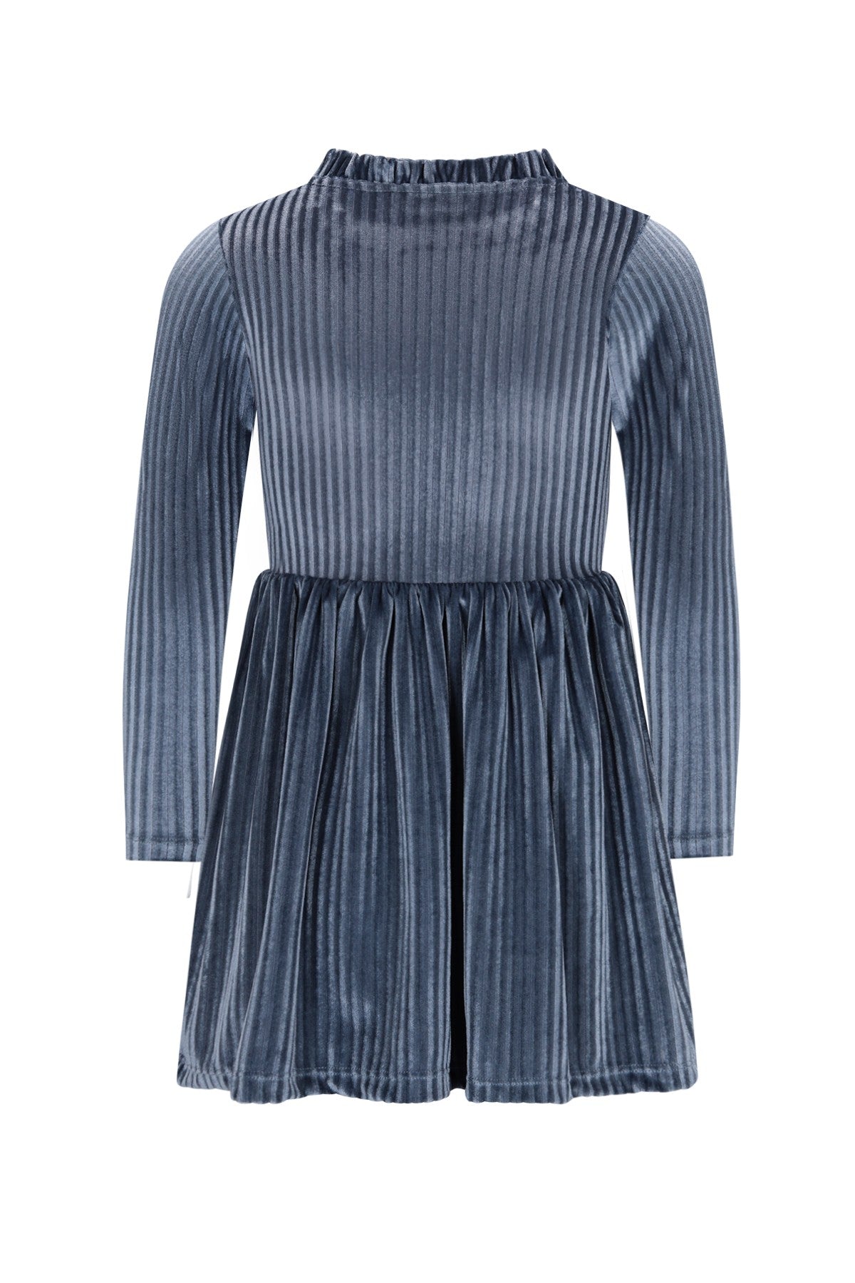 Mara Flo girls dress with buttons at shoulder ice blue
