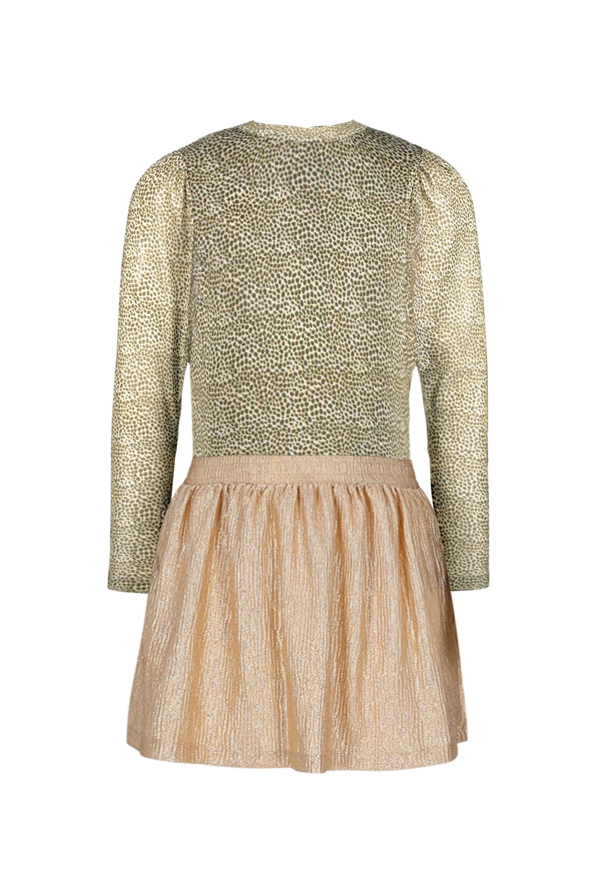 Mira Flo girls mesh top with metallic skirt groen