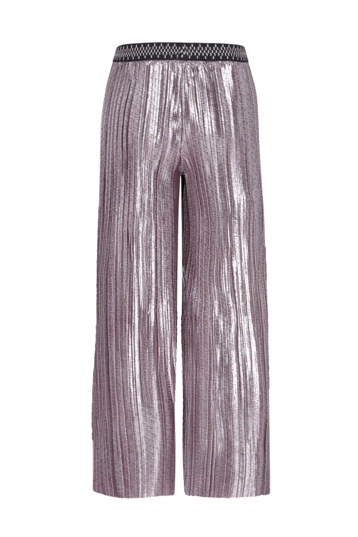 Folly Flo girls plissé glitter pant Silver