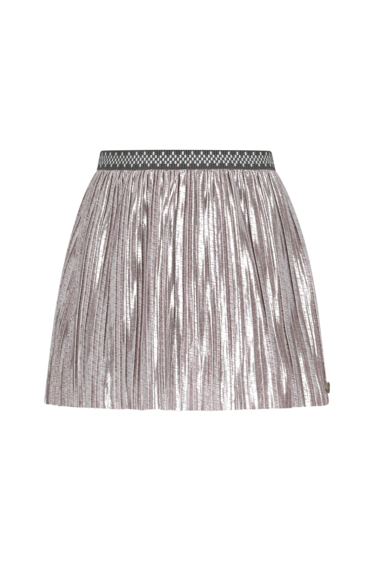Solly Flo girls plissé glitter skirt Silver