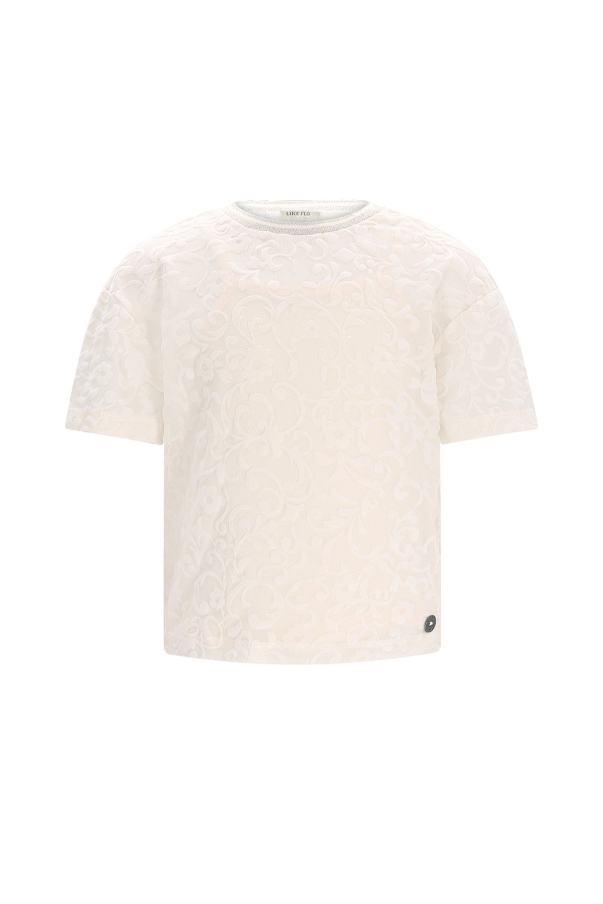 Evelijn Flo girls peplum mesh top