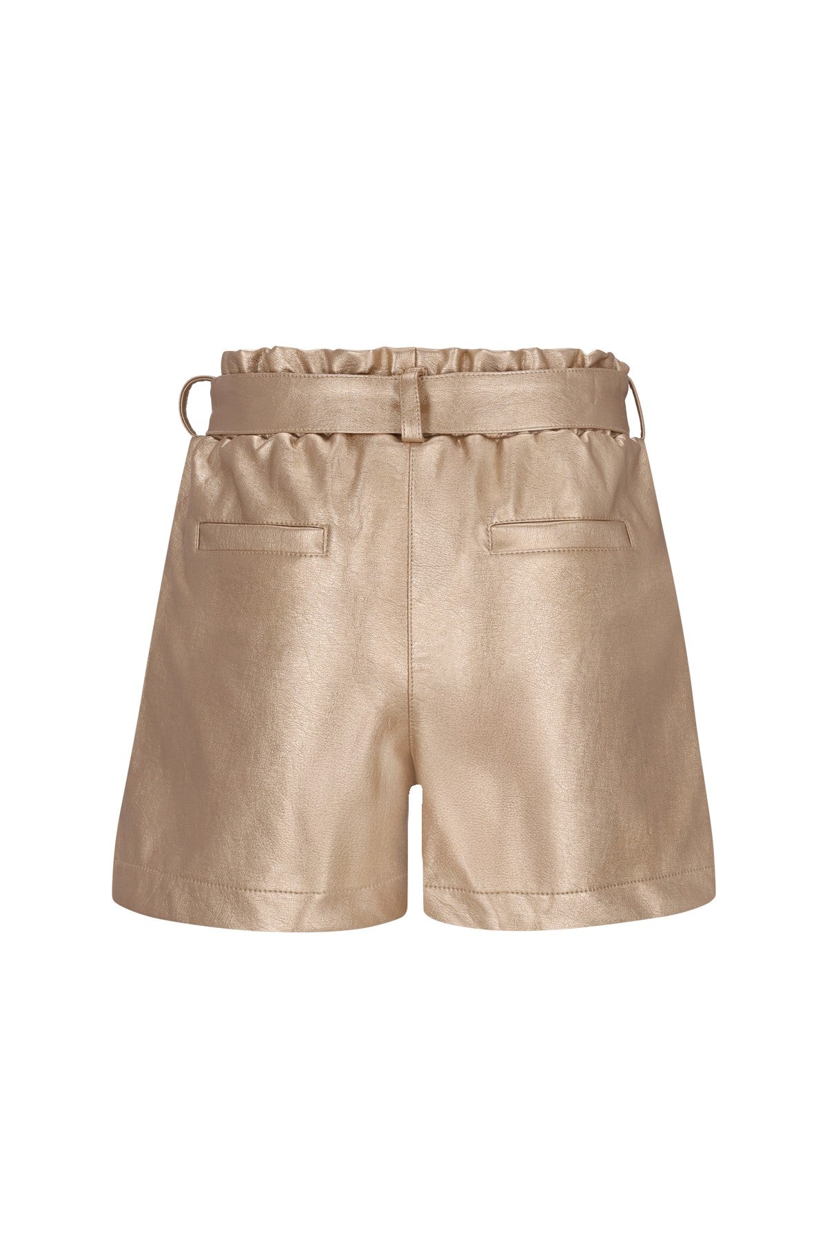 Fay-Linn Flo girls fake leather short with shell belt