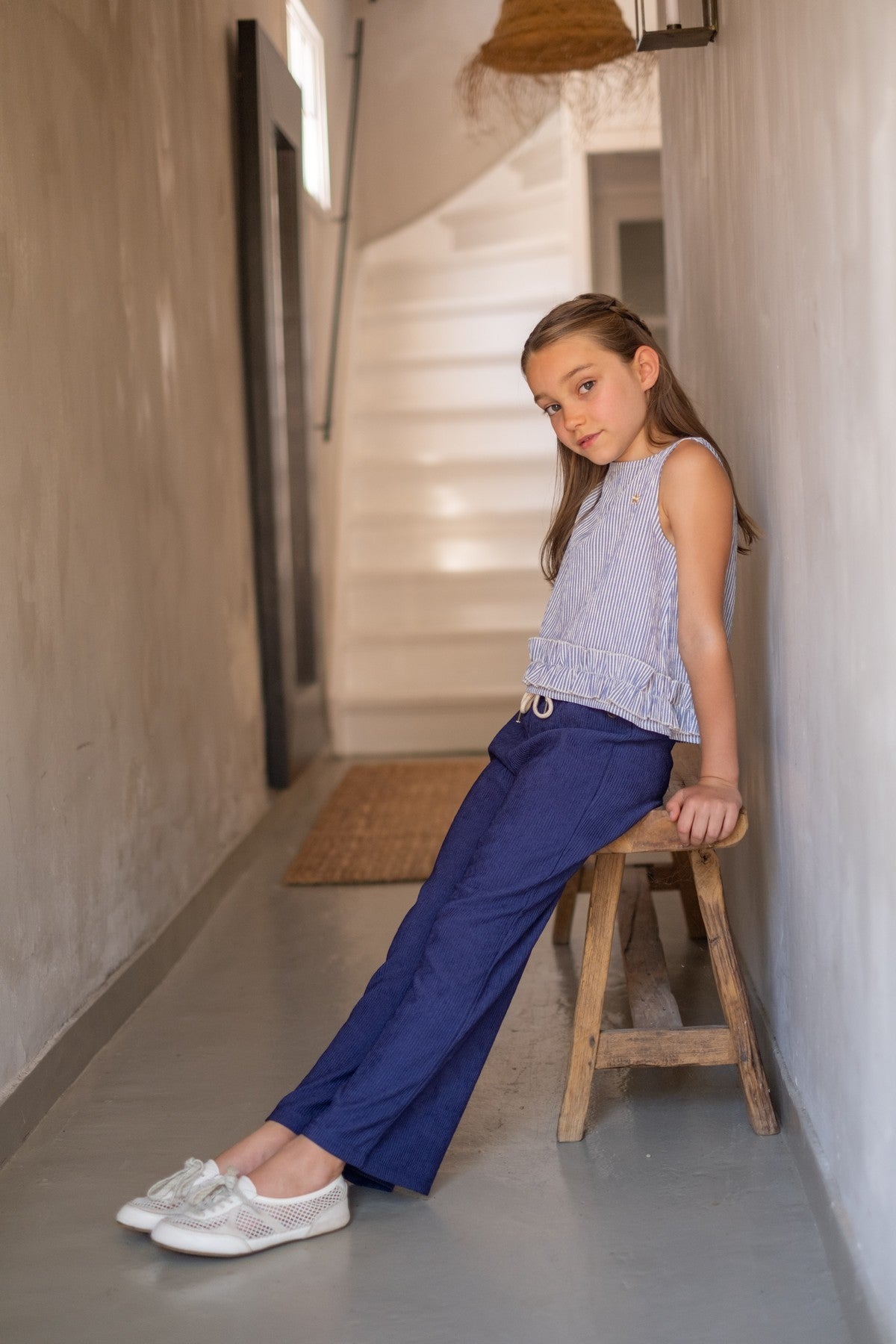 Fenna Flo girls satin plissé pants