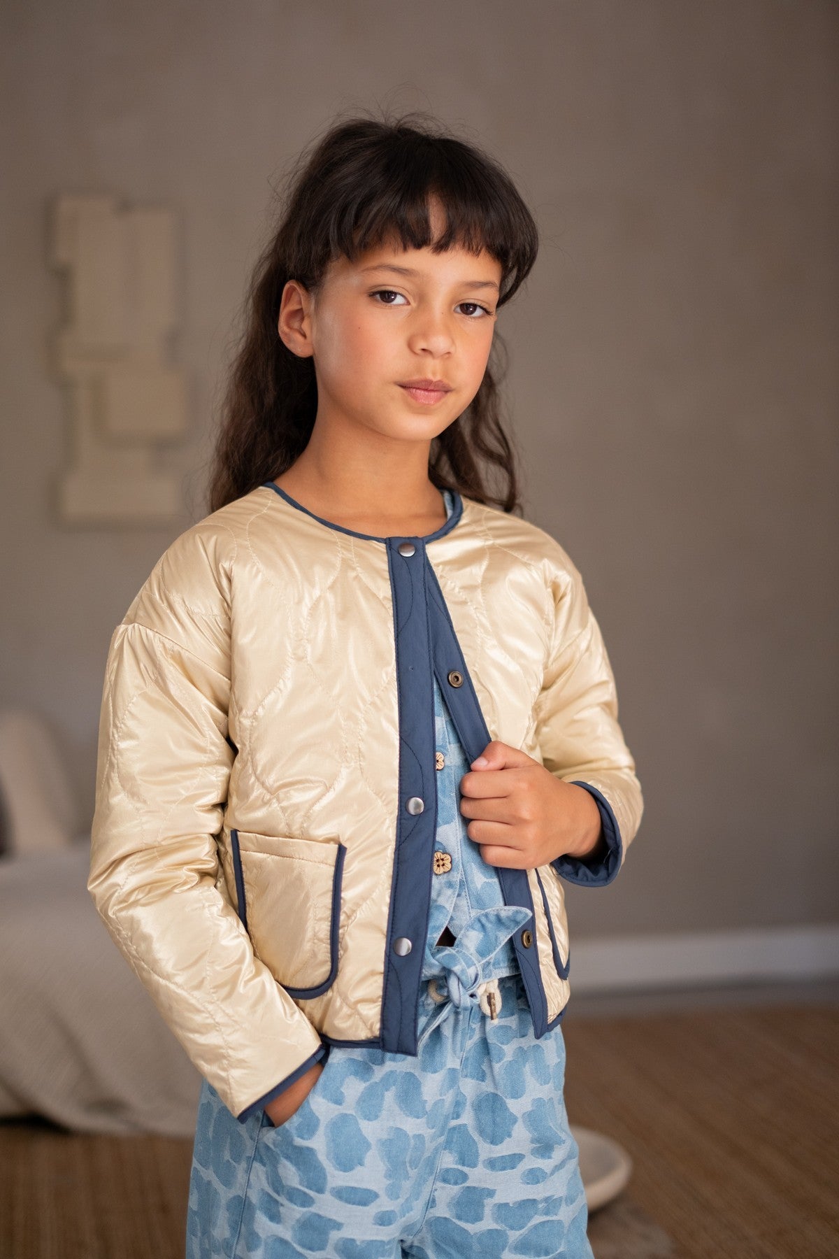 Livia Flo girls reversible quilted jacket