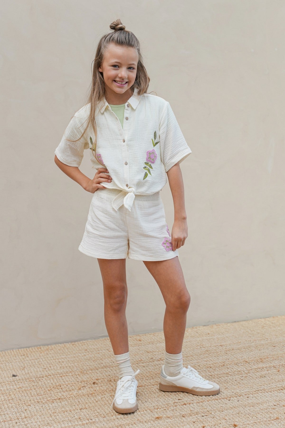 Elise Flo girls rib ss shirt