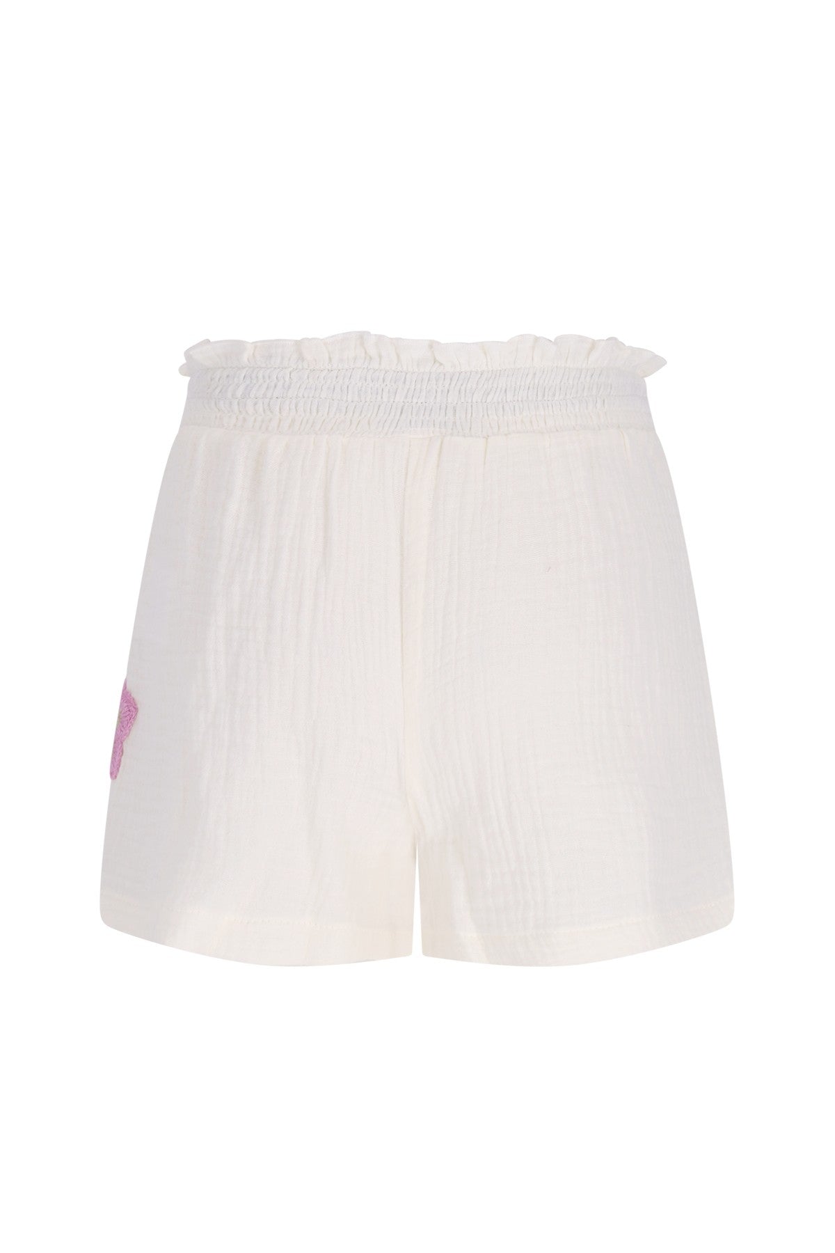 Fee Flo girls mousseline short with crochet flower