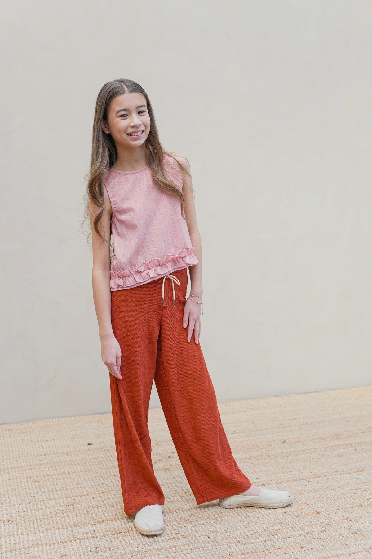 Fenna Flo girls satin plissé pants