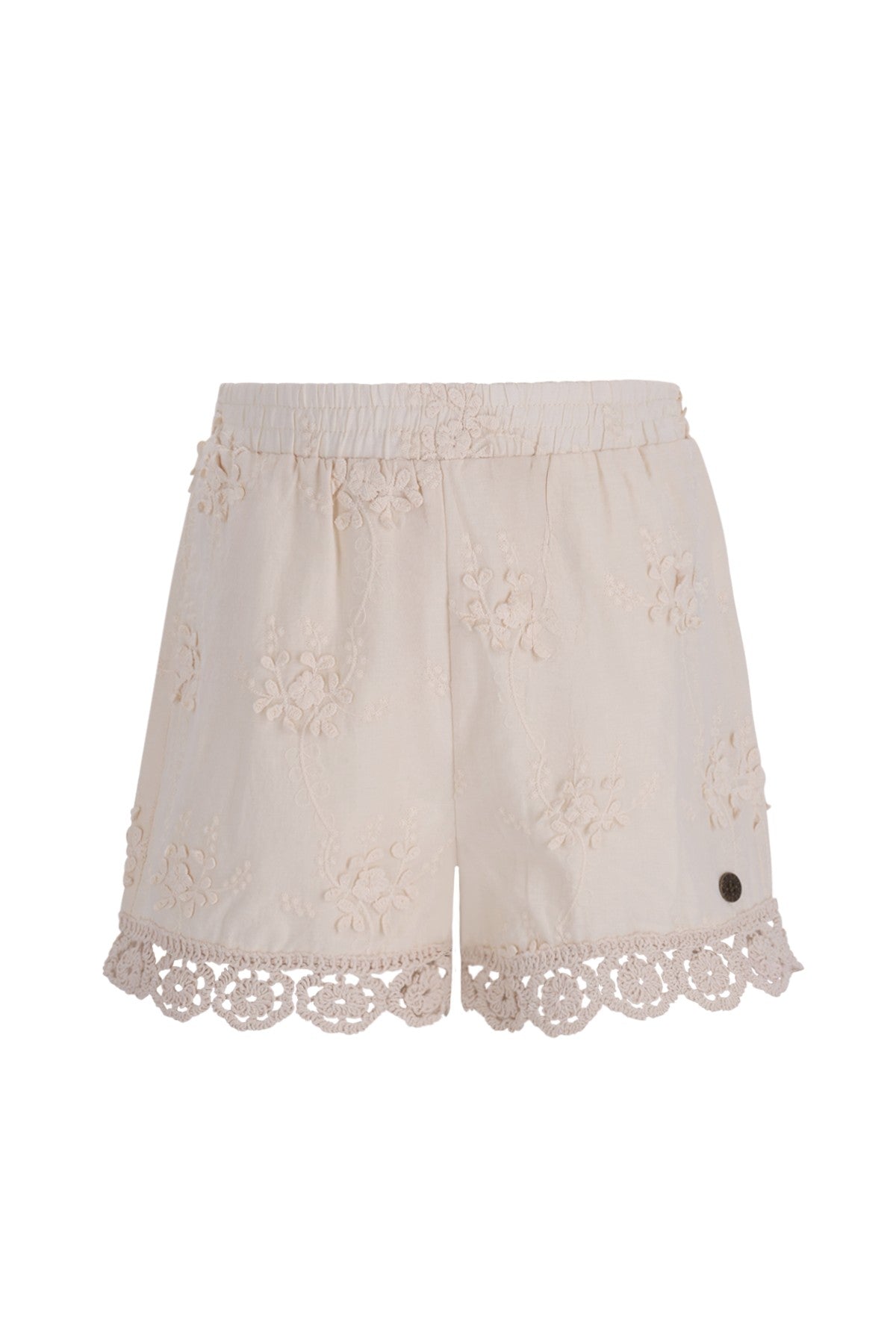 Fanny Flo girls 3D leaf embroidery short