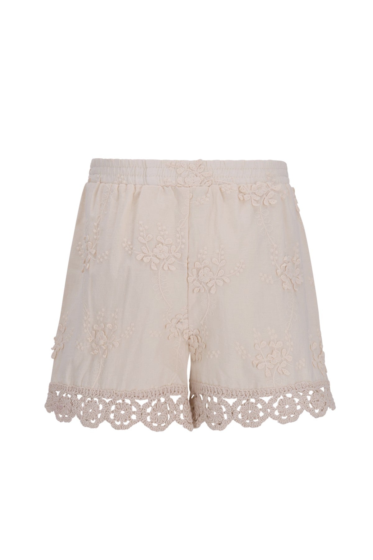 Fanny Flo girls 3D leaf embroidery short