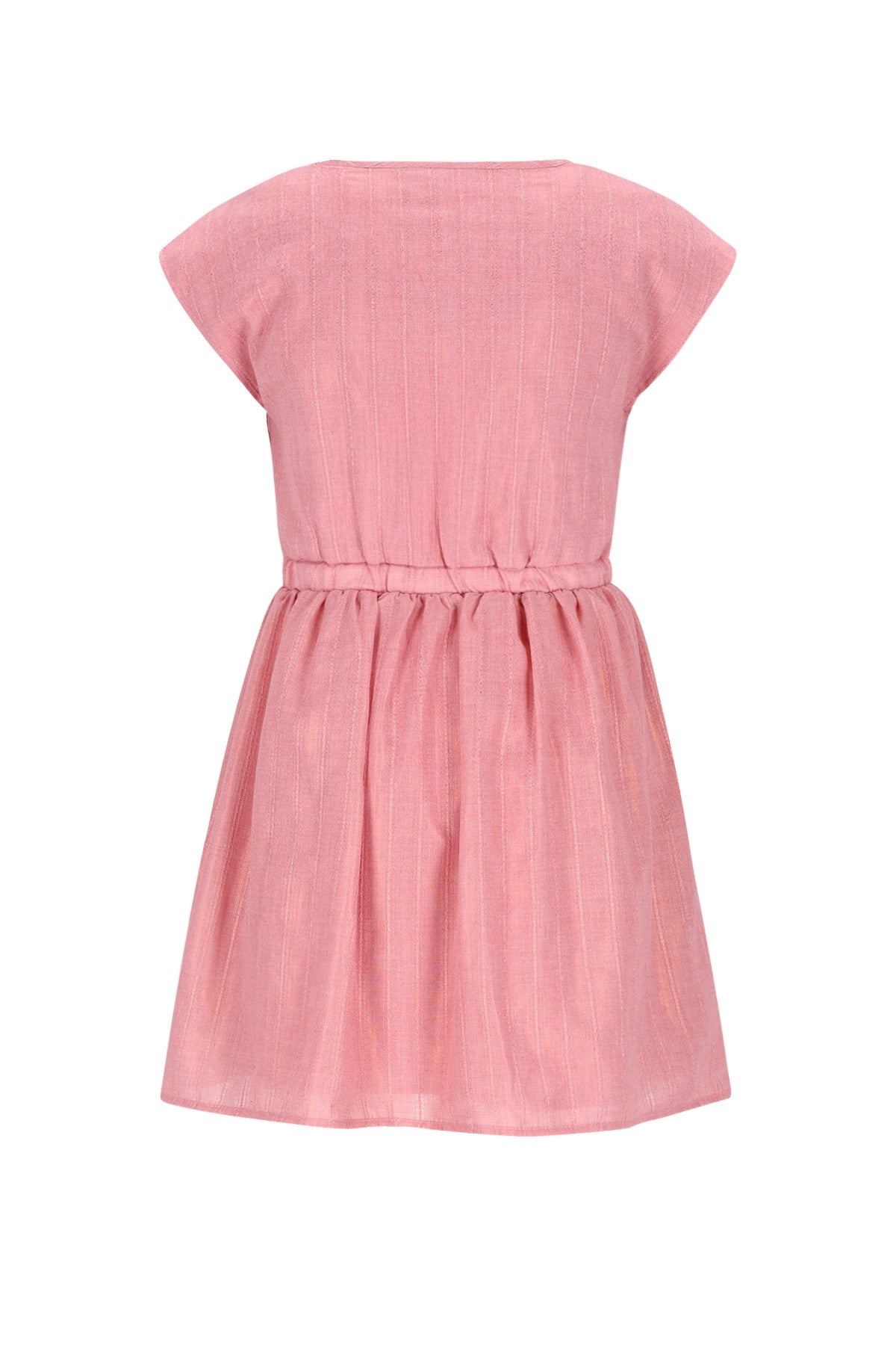 Maika Flo girls glitter dress with knot and button closure at front