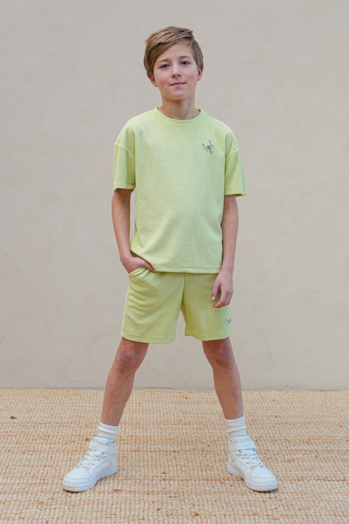 Freddie Flo boys terry towling short with elastic wb