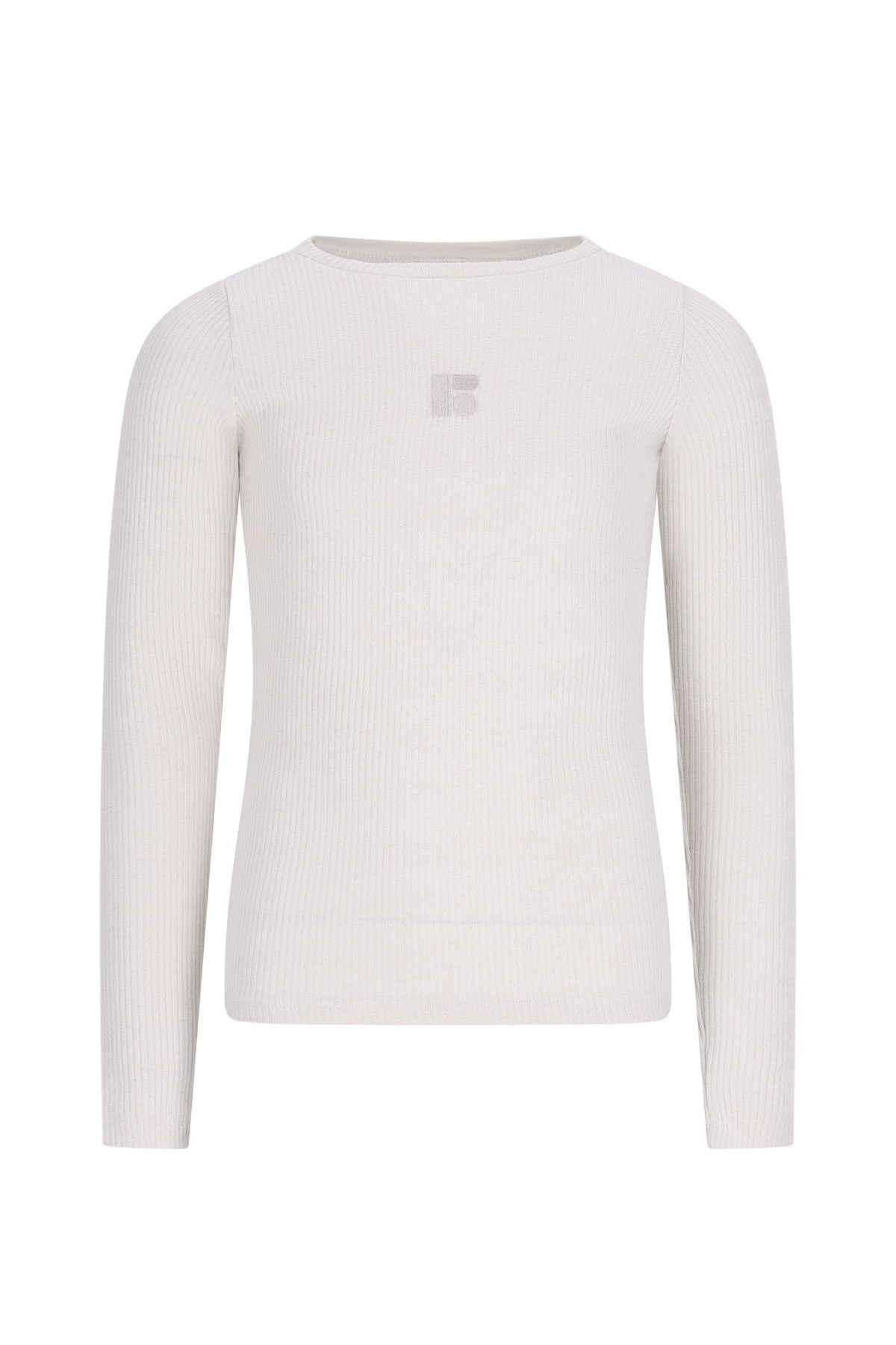 Eva jersey top with ruffle sleeve hem