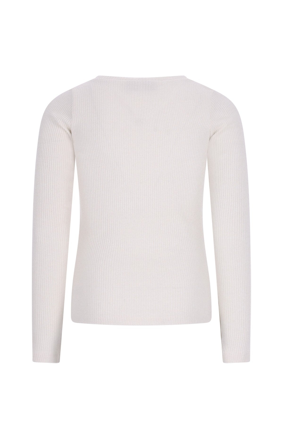 Eva jersey top with ruffle sleeve hem