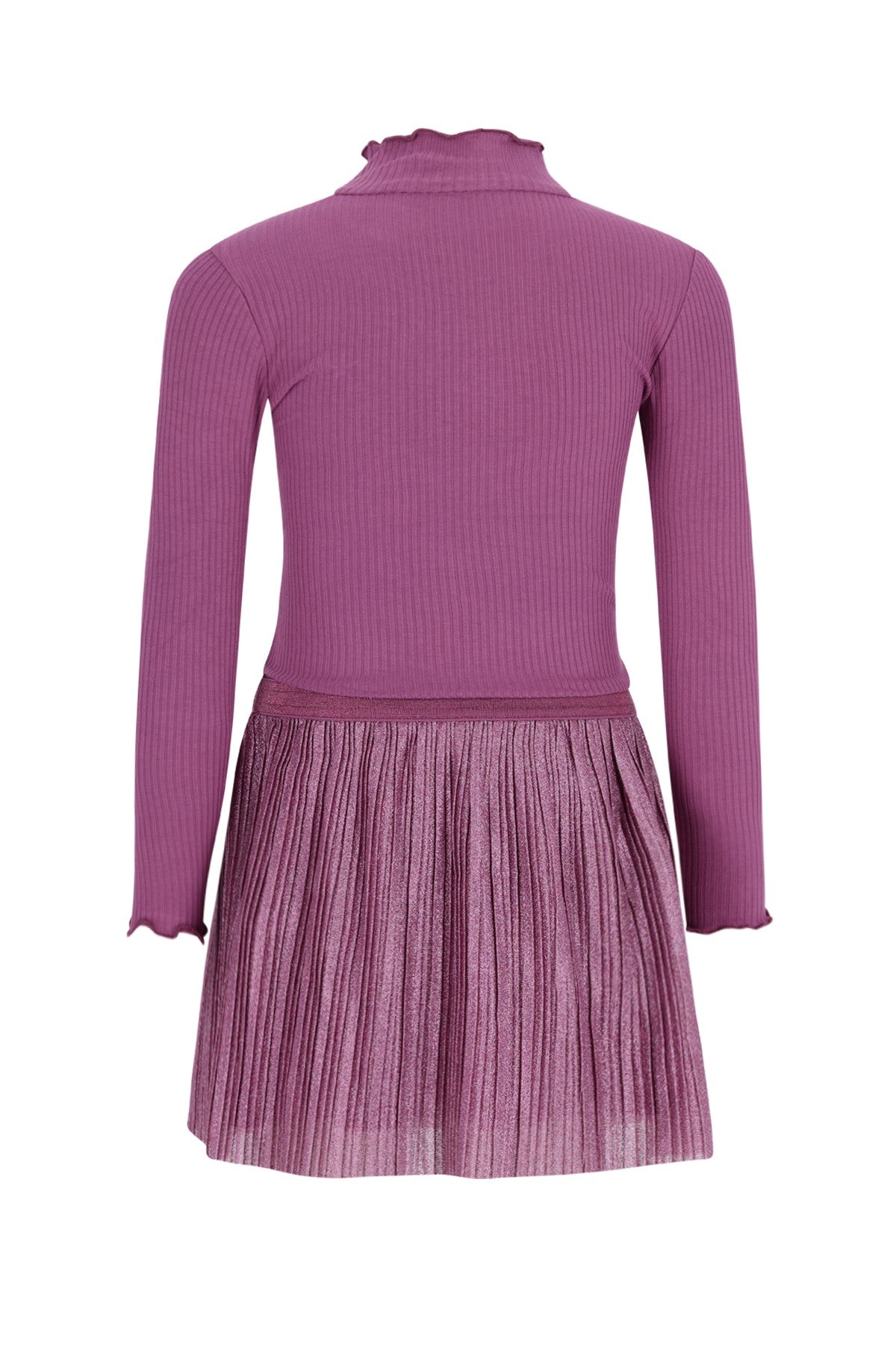 Miley combi dress with plisse glitter skirt