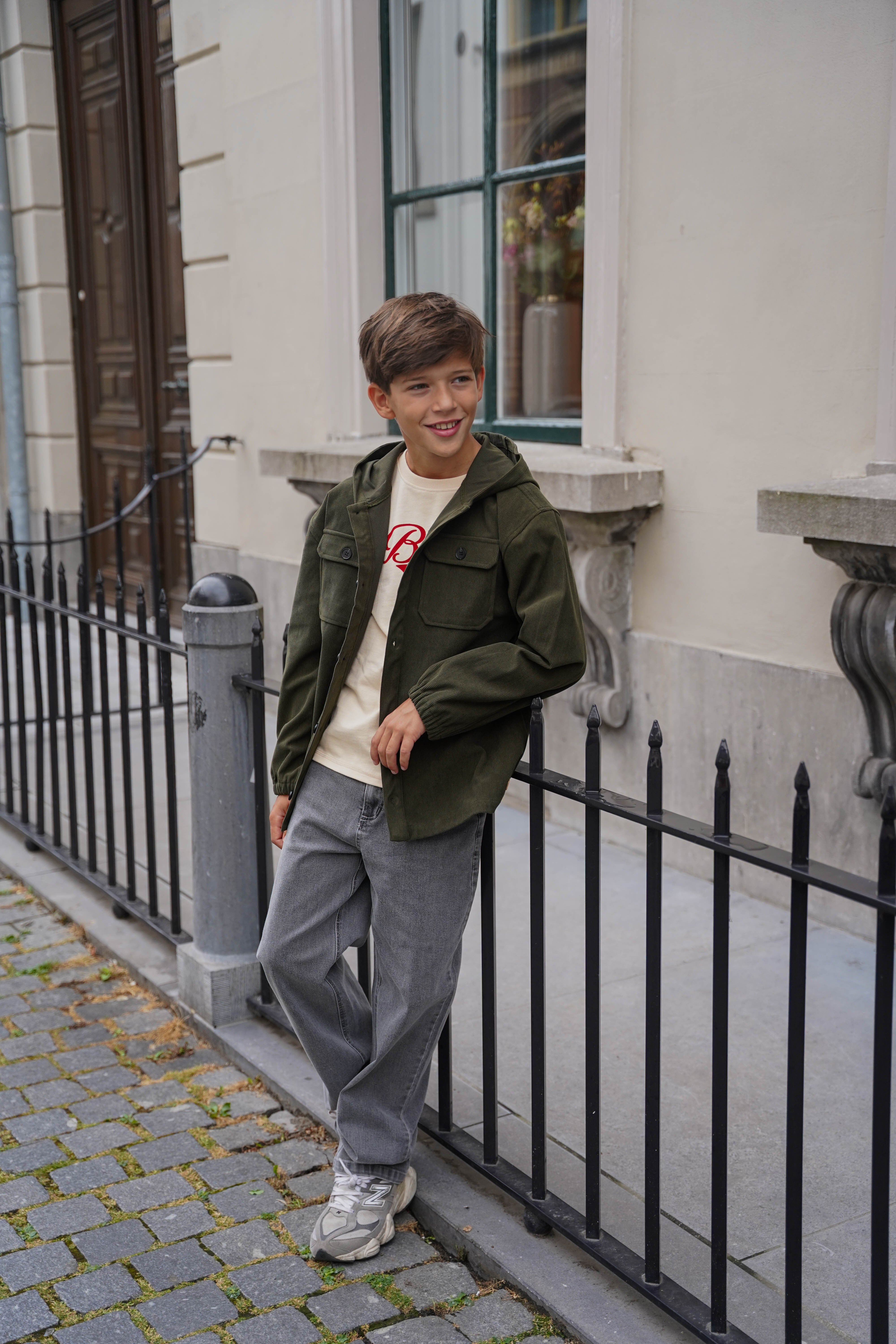 Cas corduroy overshirt with hood