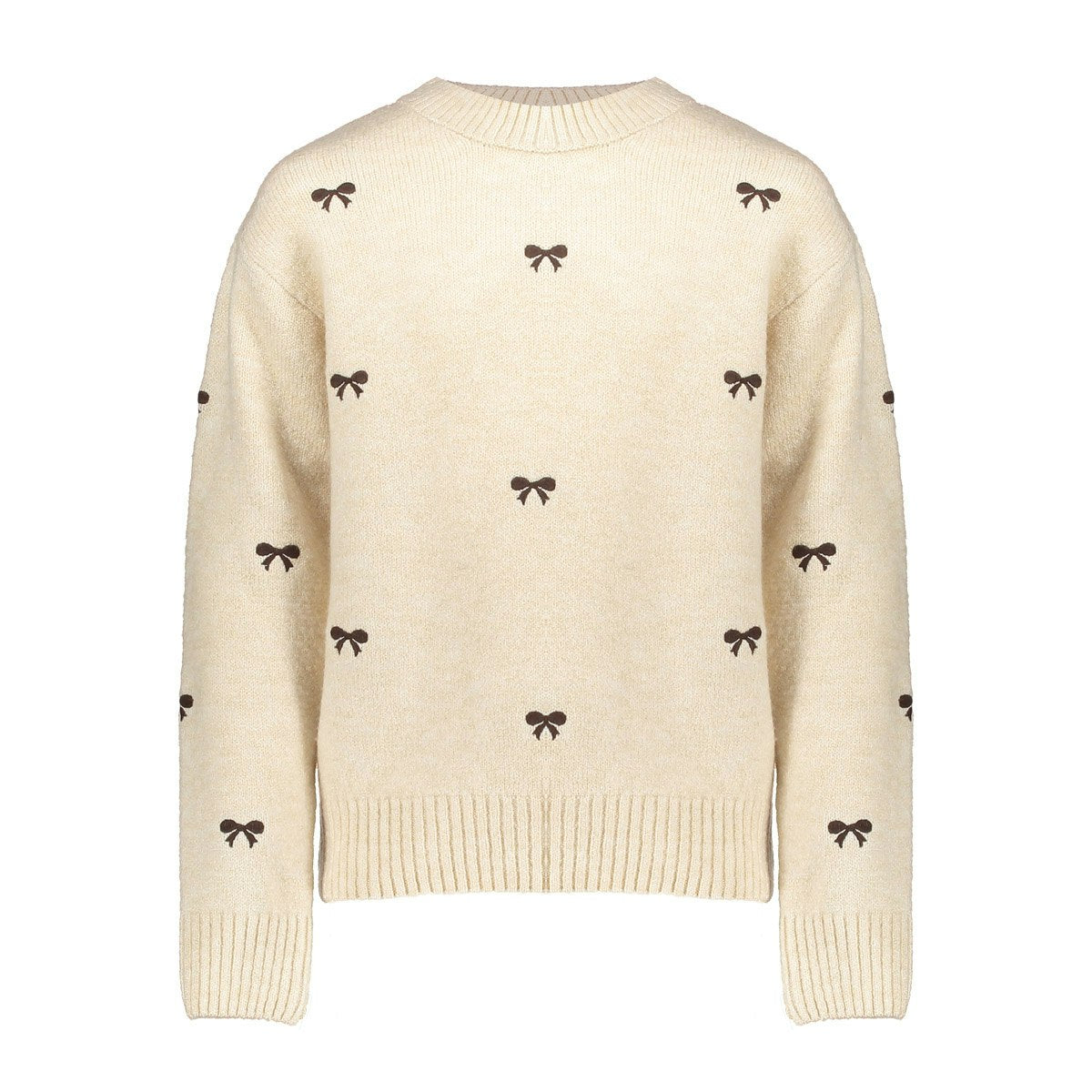 Pullover little bow embroidery