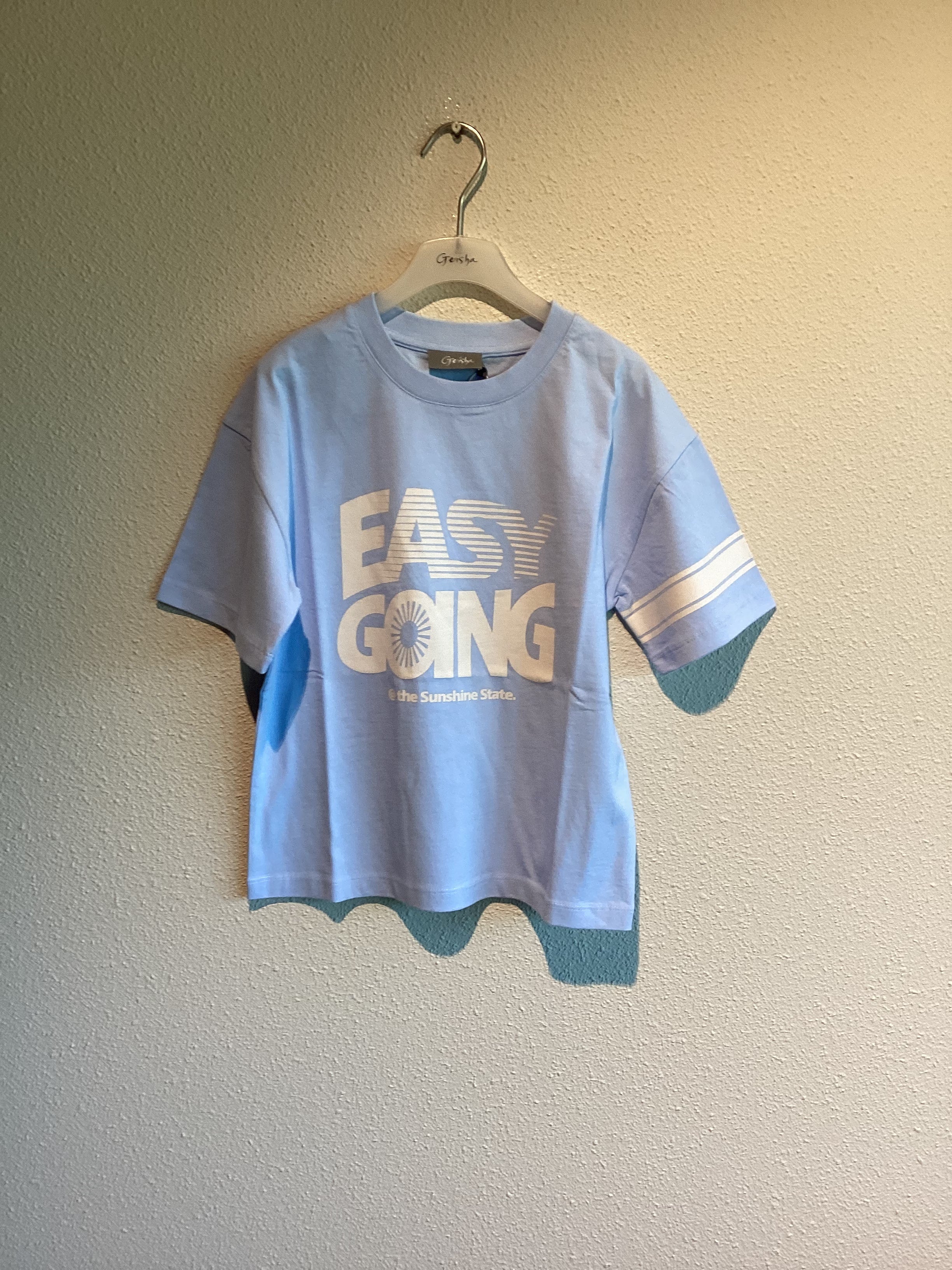 T-shirt easy going blauw