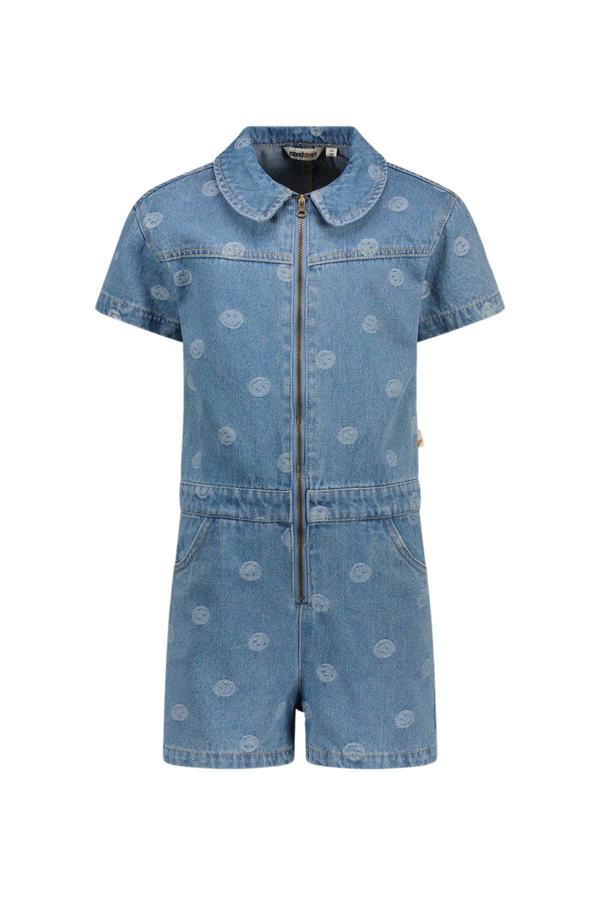 BOBBI smiley-denim playsuit