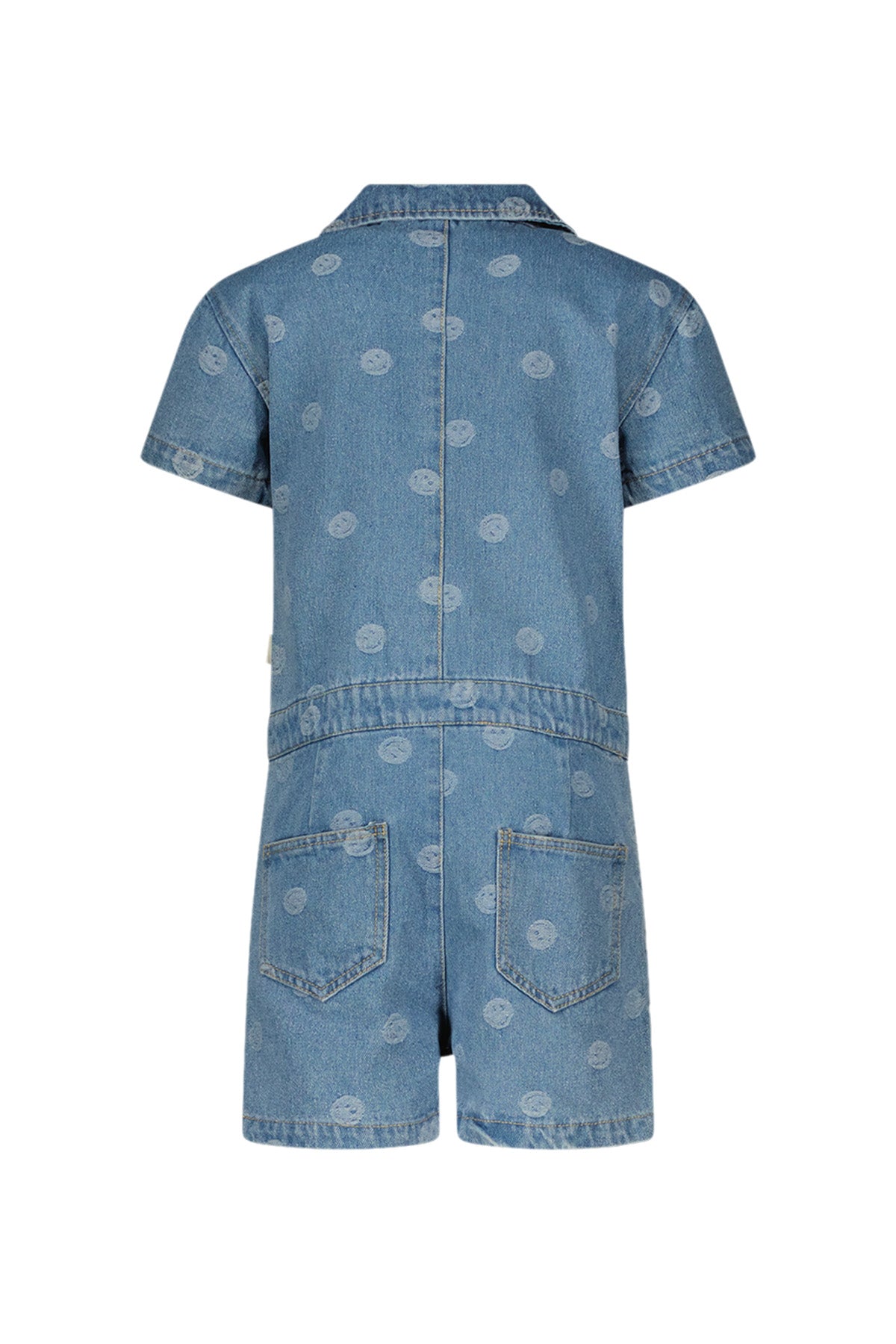 BOBBI smiley-denim playsuit