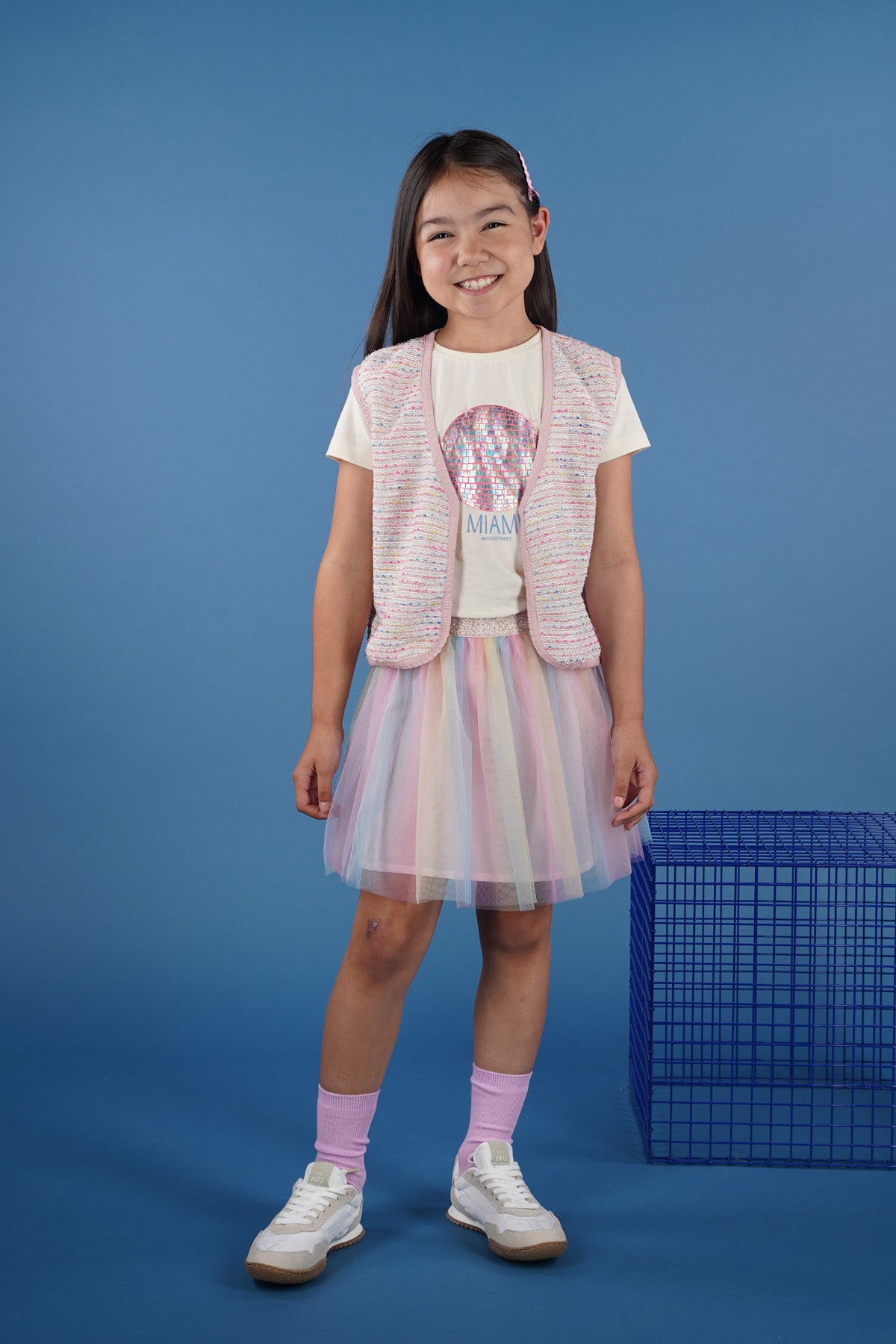 RAEVEN rainbow tule skirt