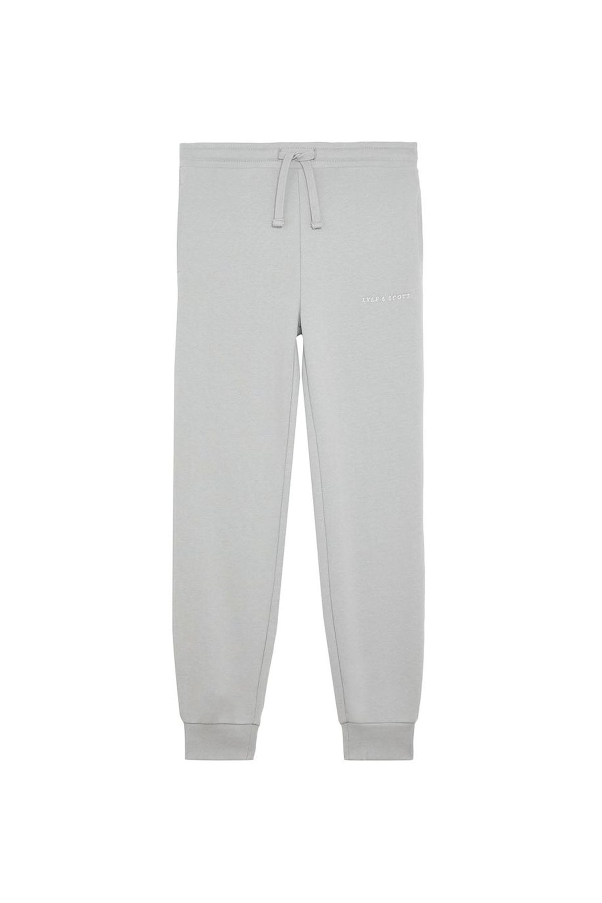 Script Embroidered Joggers Grey
