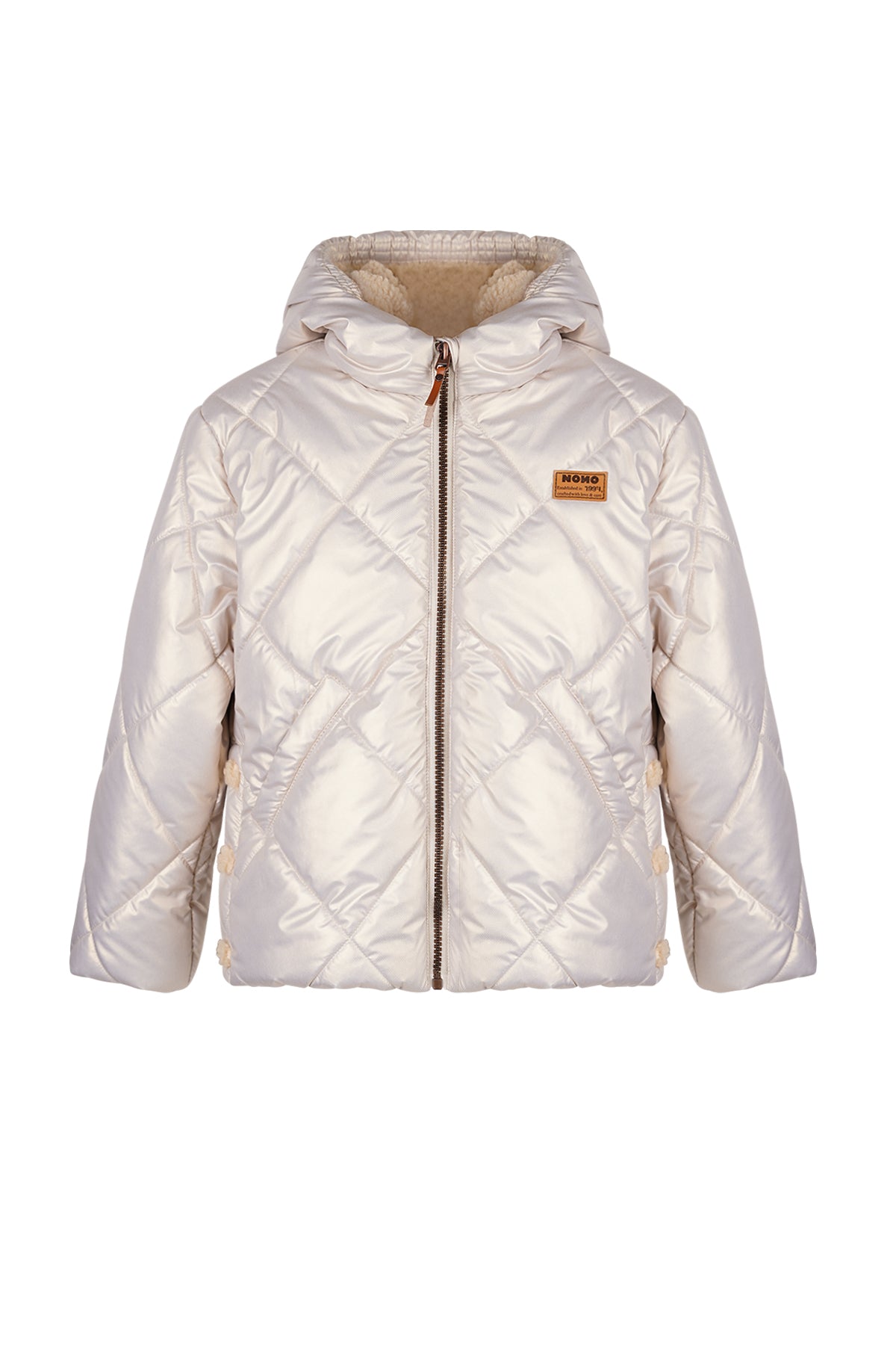 Button Hooded Short Winter Jacket