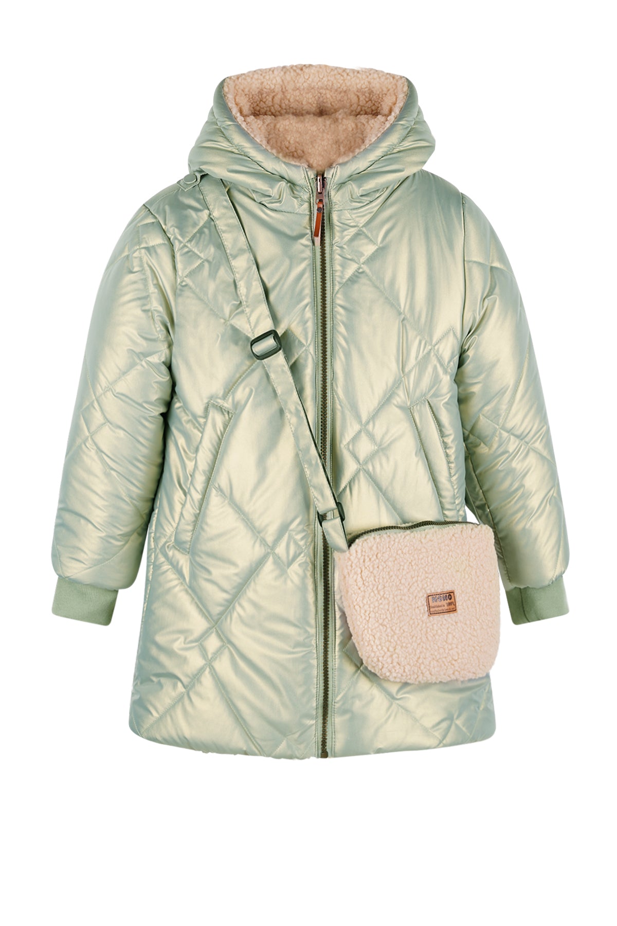 Betty Reversible Hooded Mid Long Jacket+ Bag