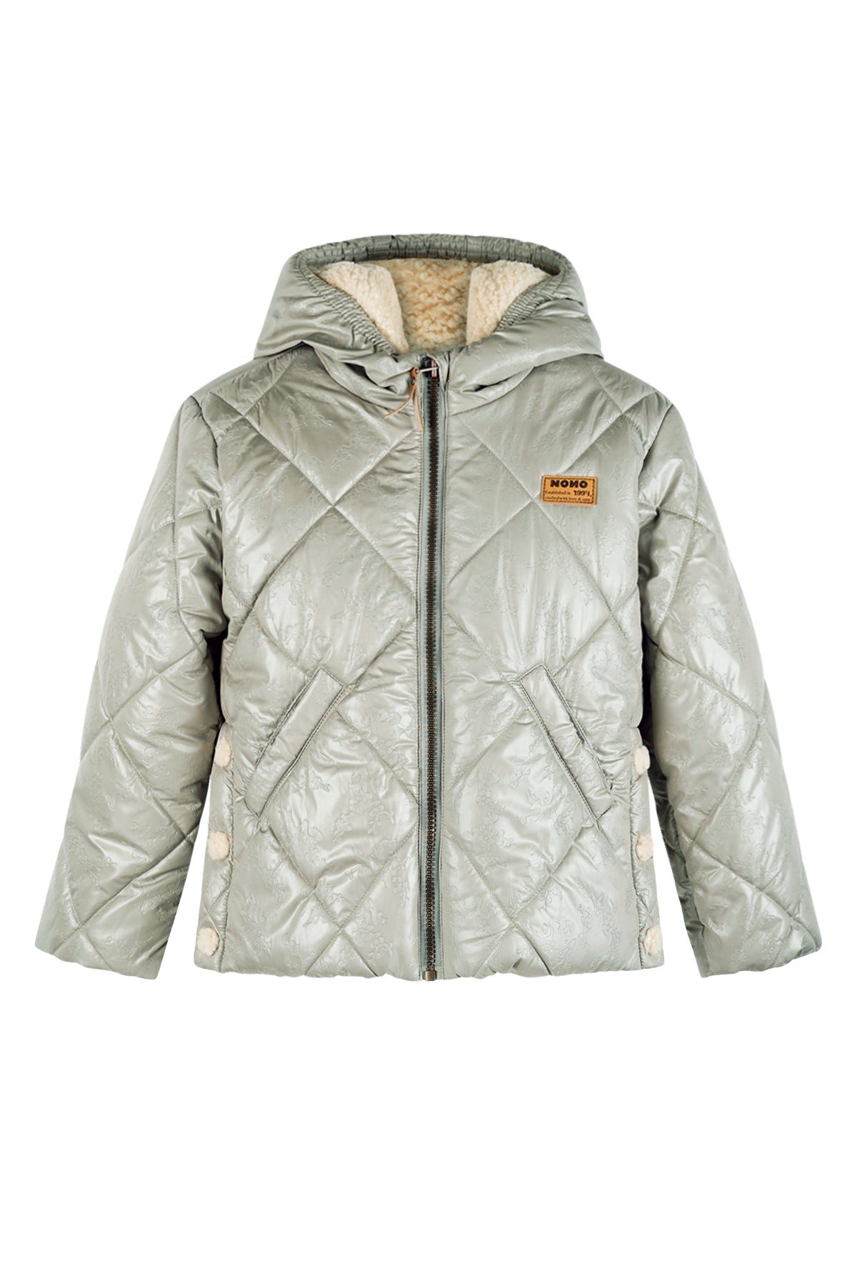 Button Hooded Short Winter Jacket