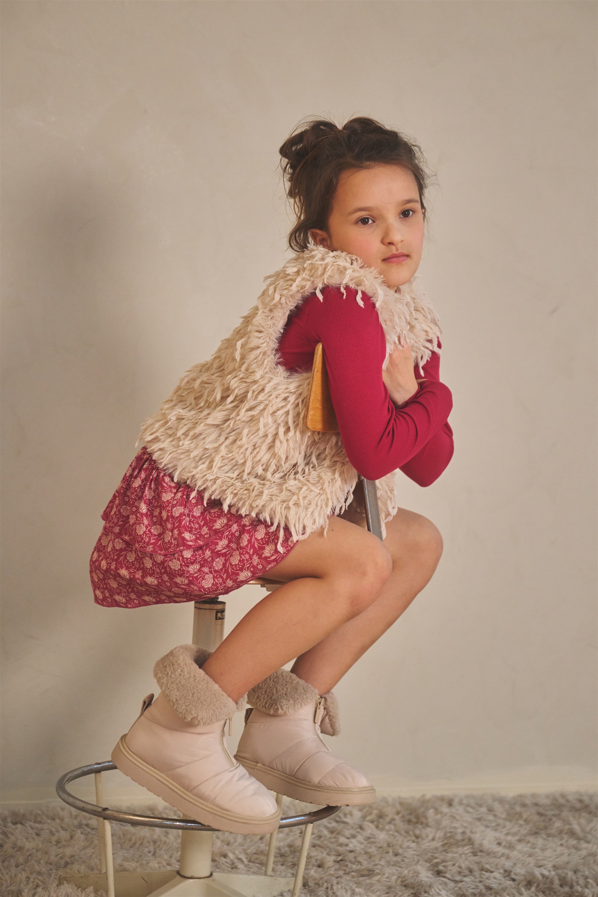 Kath Long Hair Fur Gilet
