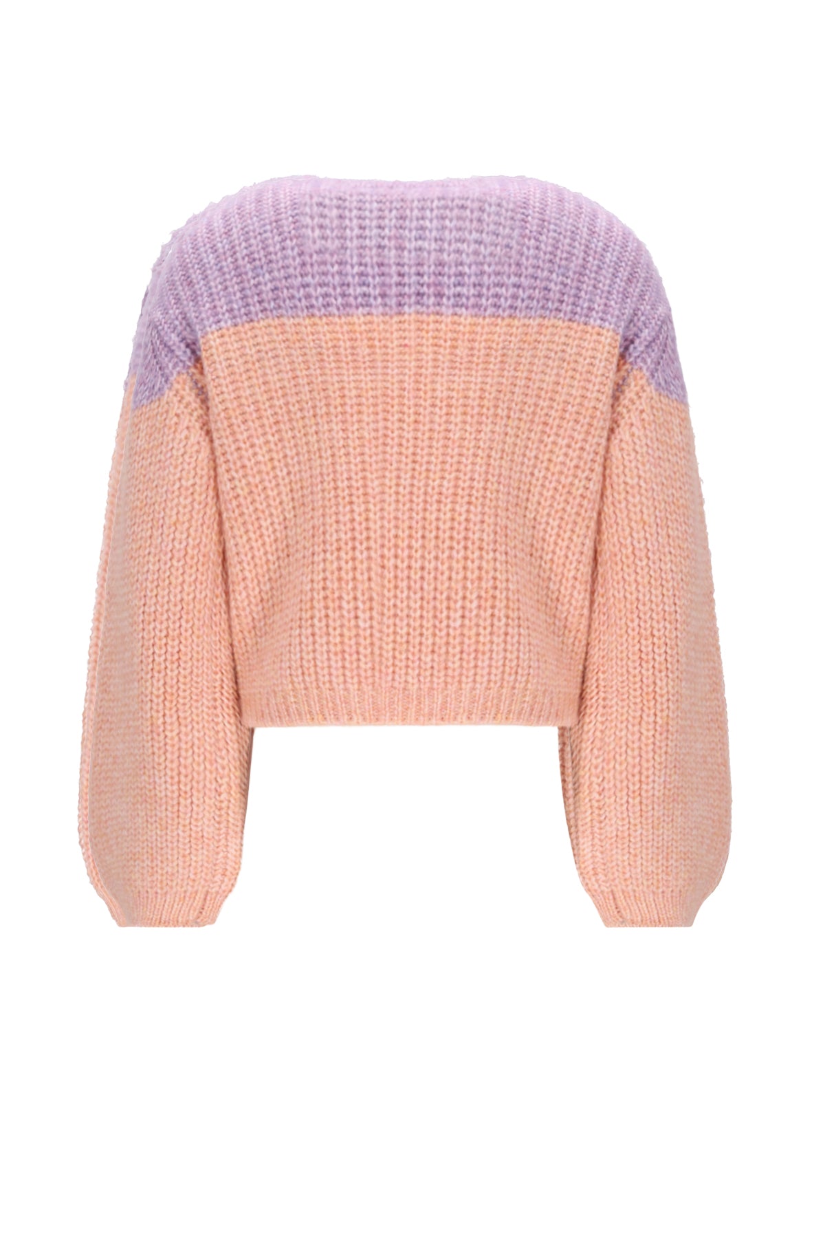 Kem Melange Knitted Colorblock sweater