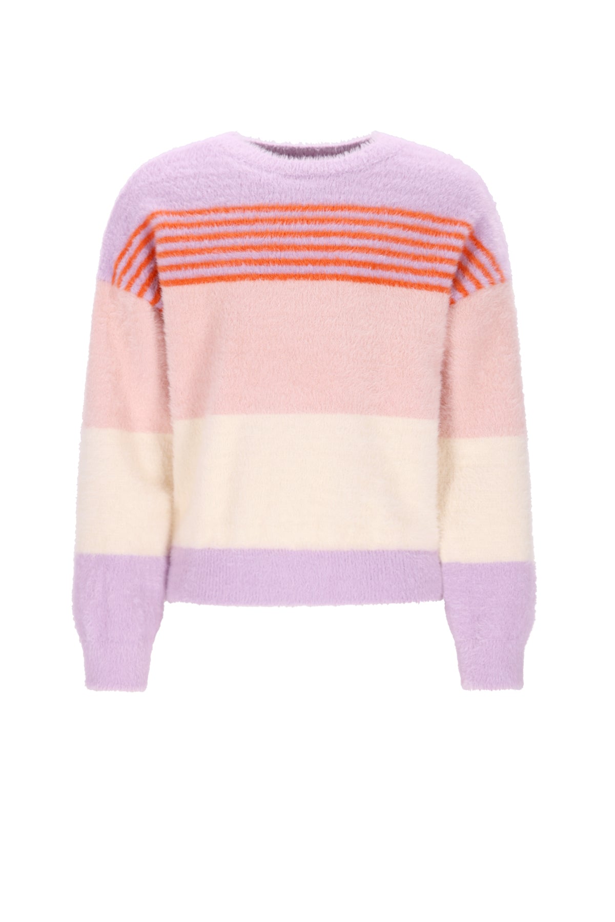 Kendra Fluffy Striped Sweater