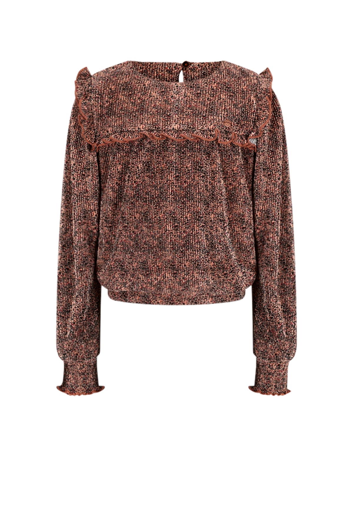 Tisja AOP Leopard Plissee Blouse