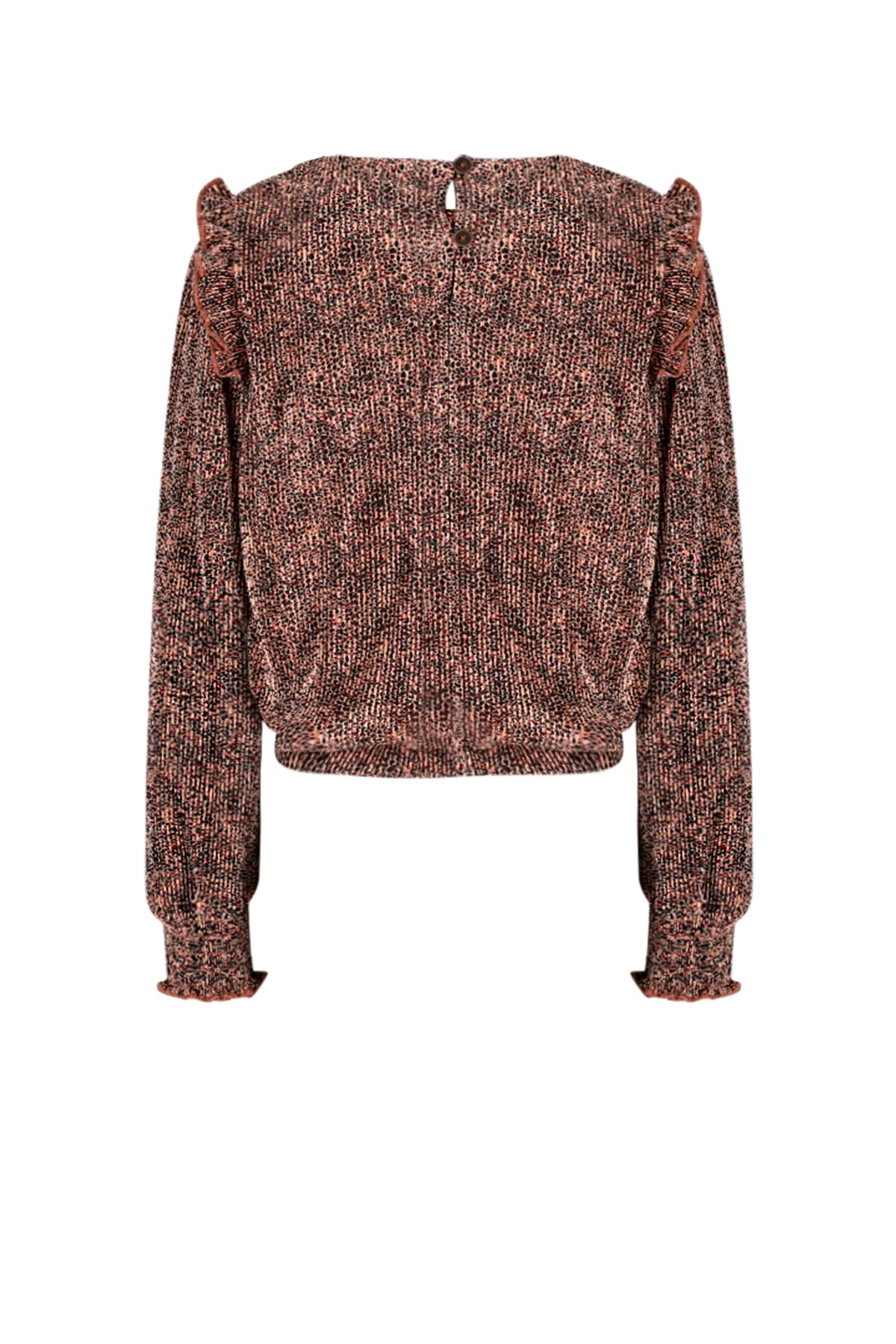 Tisja AOP Leopard Plissee Blouse