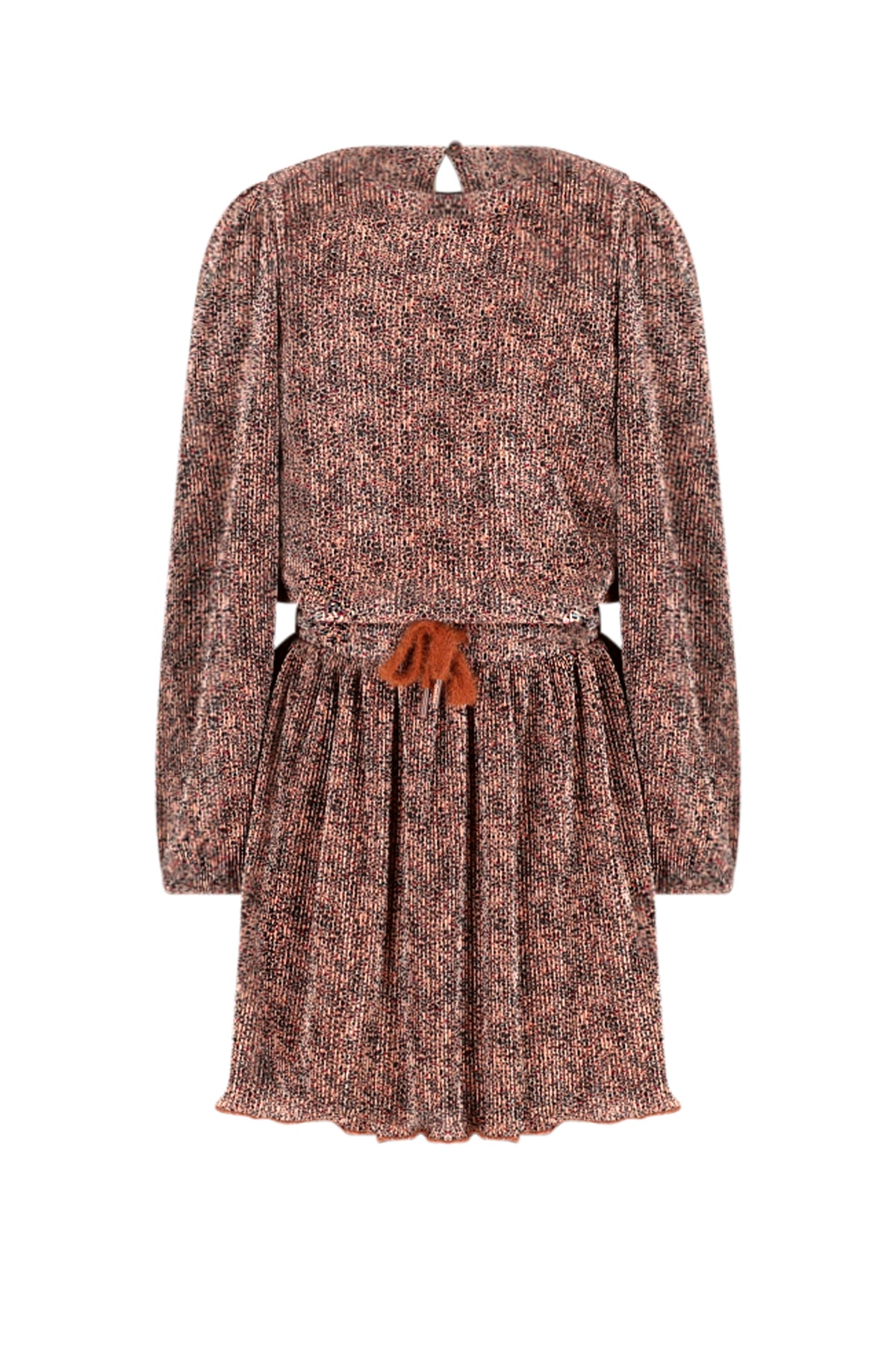 Miron AOP Leopard Plissee Dress