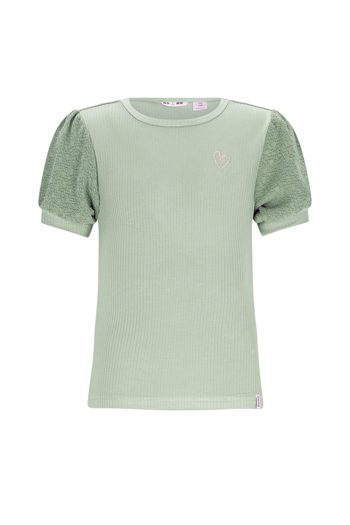 Kyoto Ribjersey Top with puffed sleeves