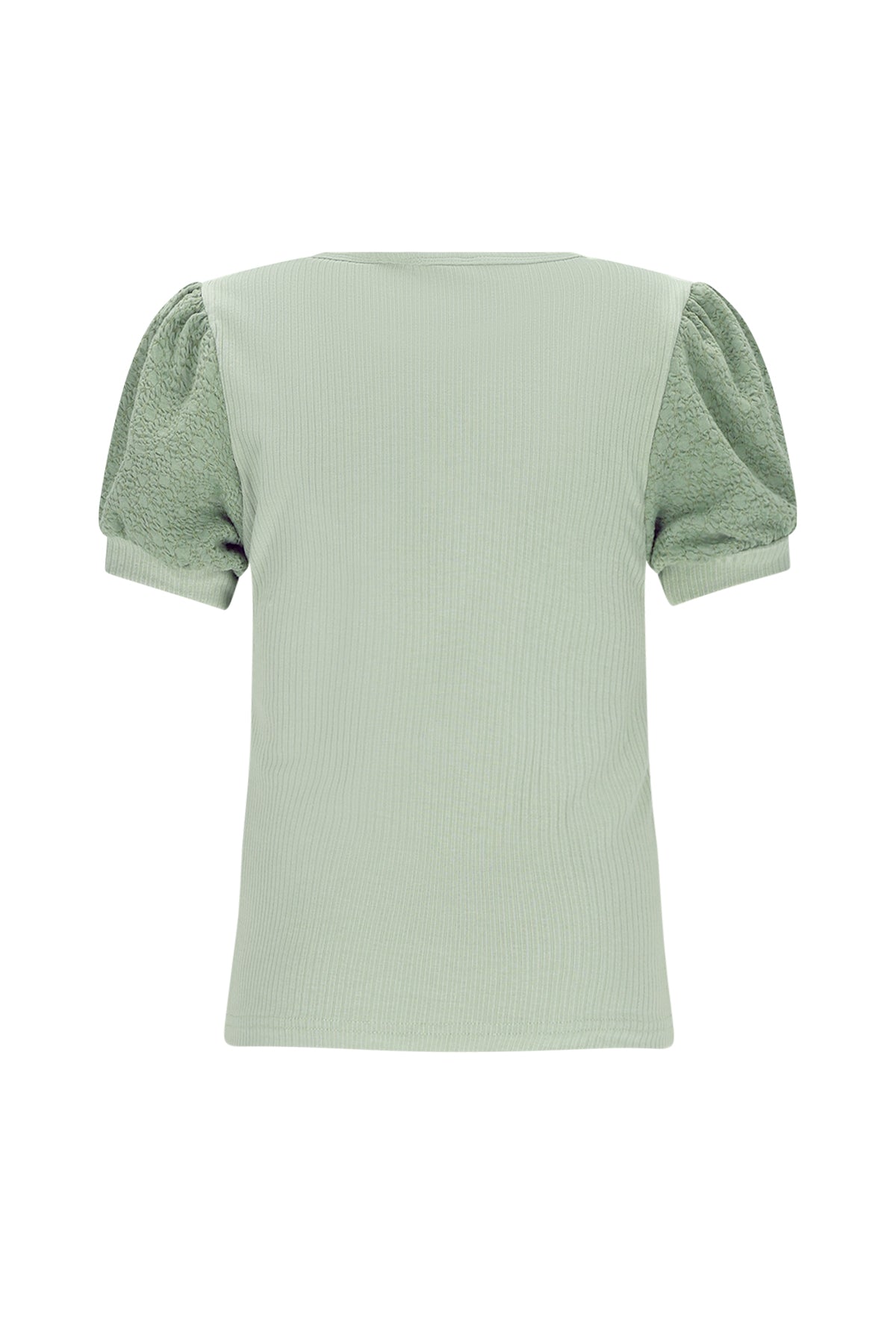 Kyoto Ribjersey Top with puffed sleeves