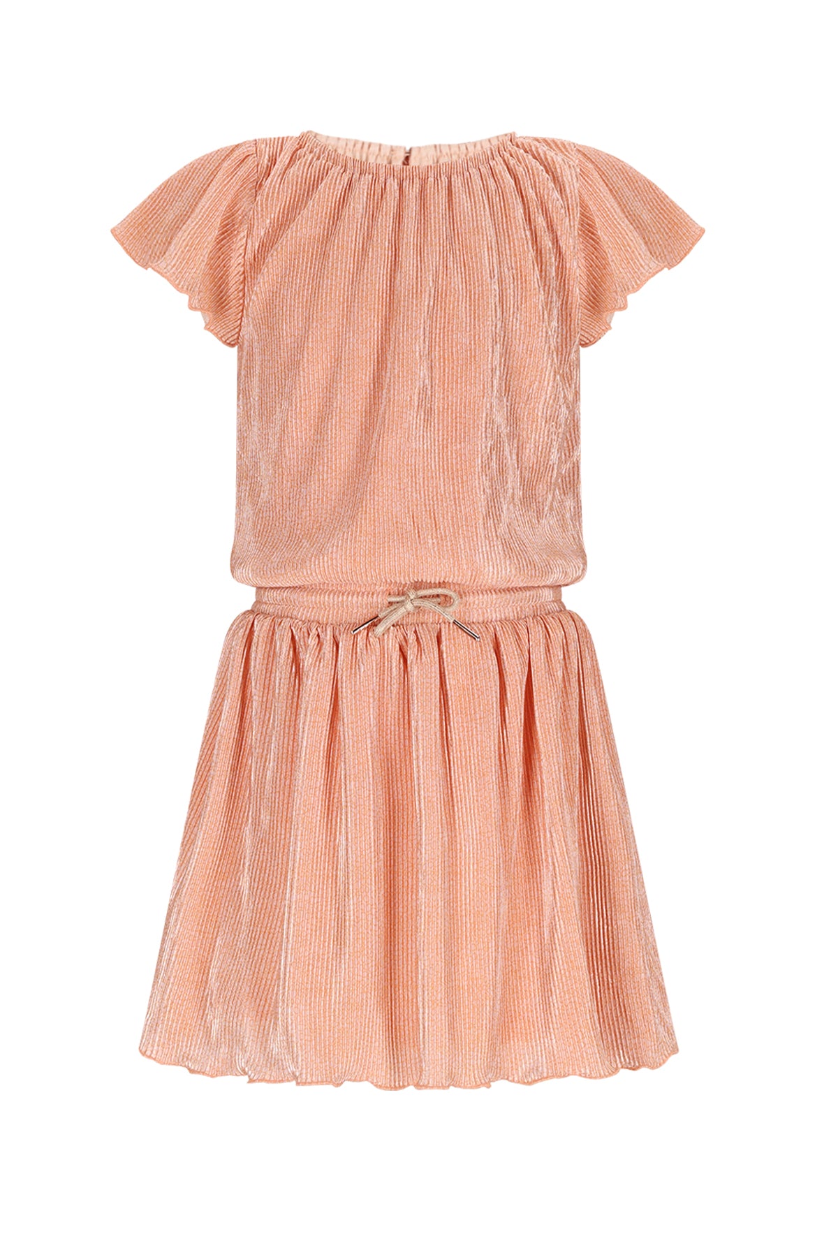 Mena Plisse Dress smock neckline