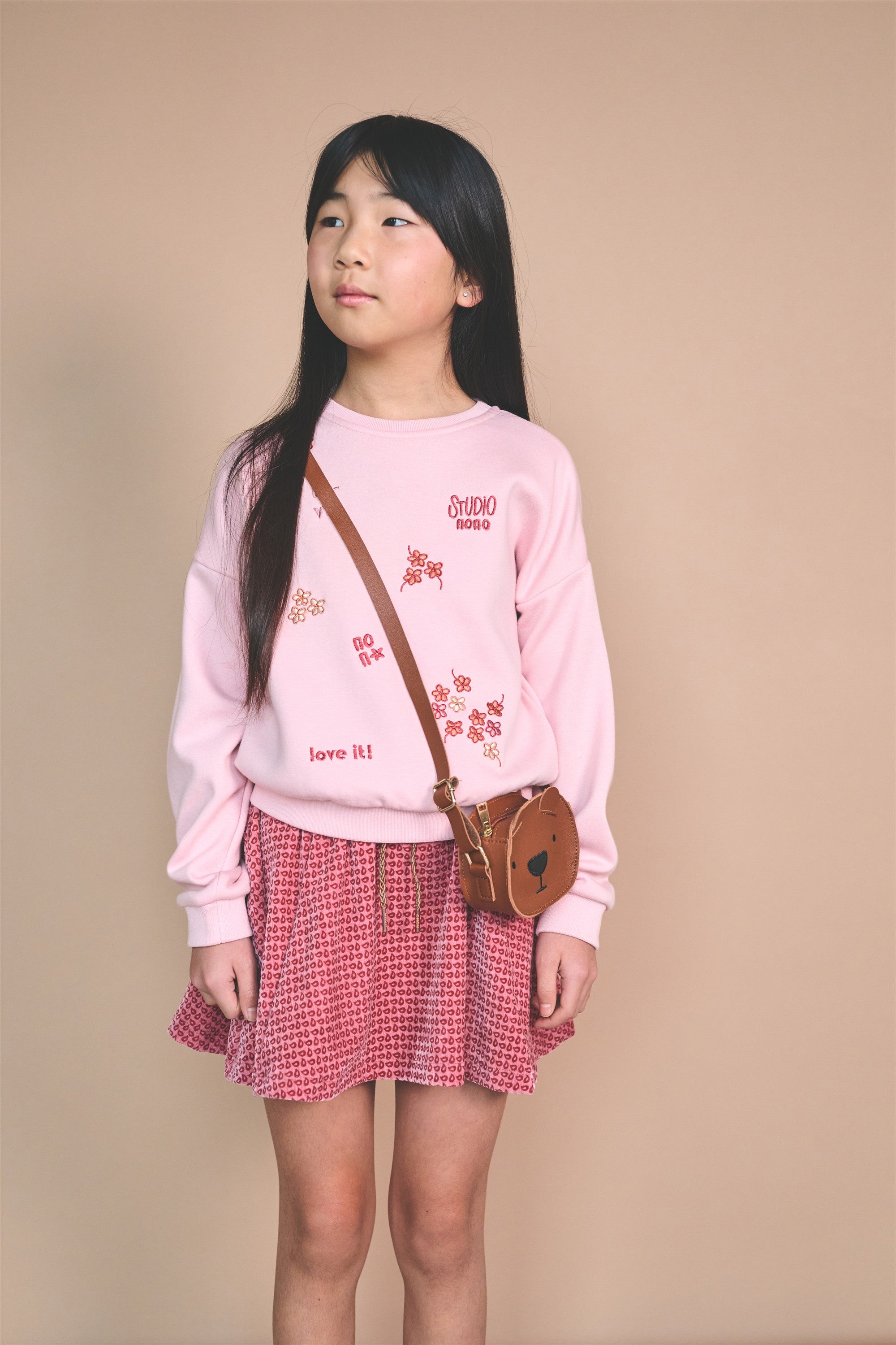Konono soft furry sweater with embro