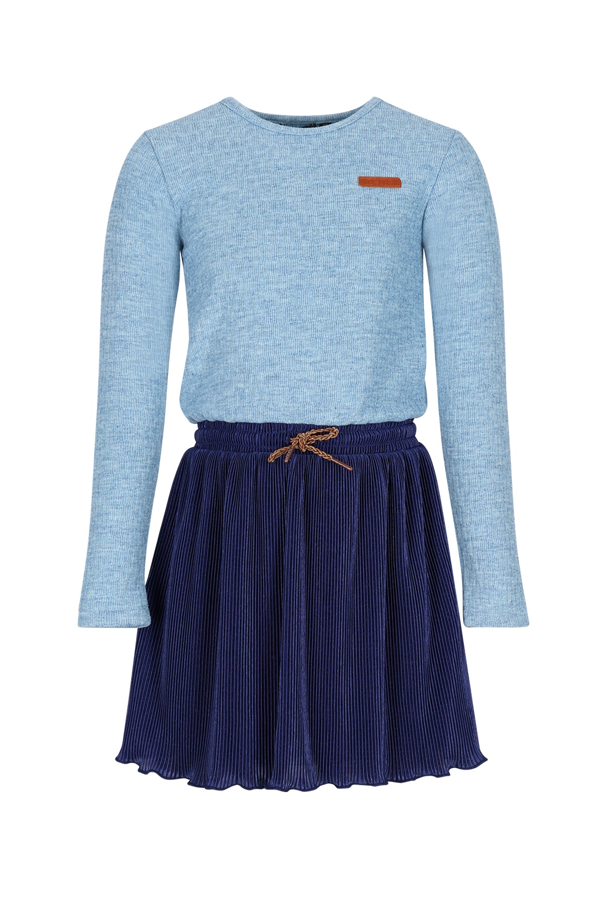 Maran Combi Dress with Plissee skirt+Cable knit top