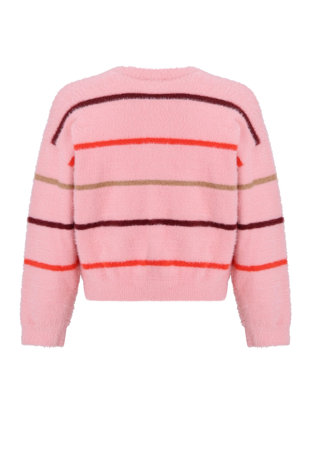 Keson Fluffy Soft Knitted Striped Sweater
