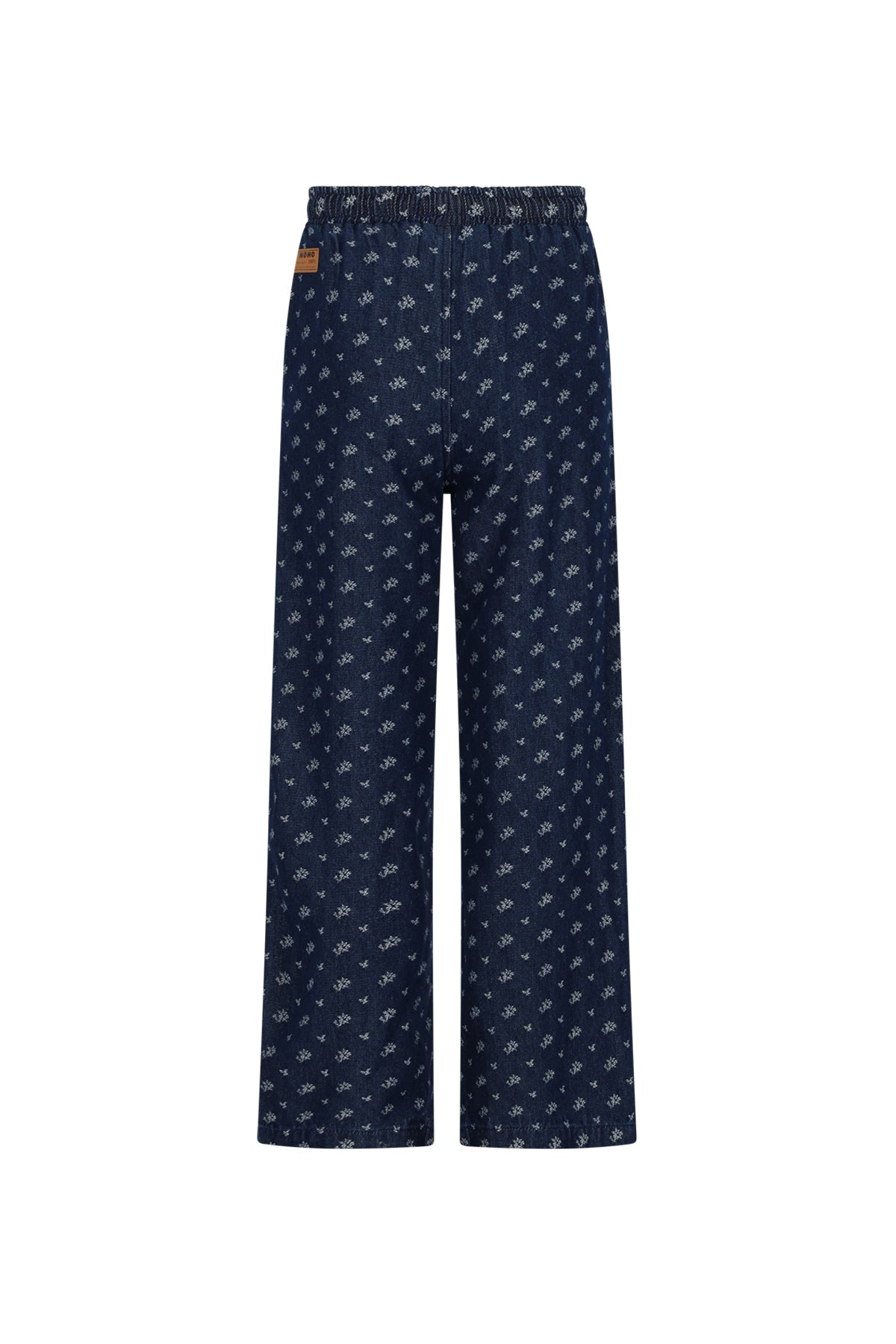 Sue Flower Jacquard Wide Leg Denim