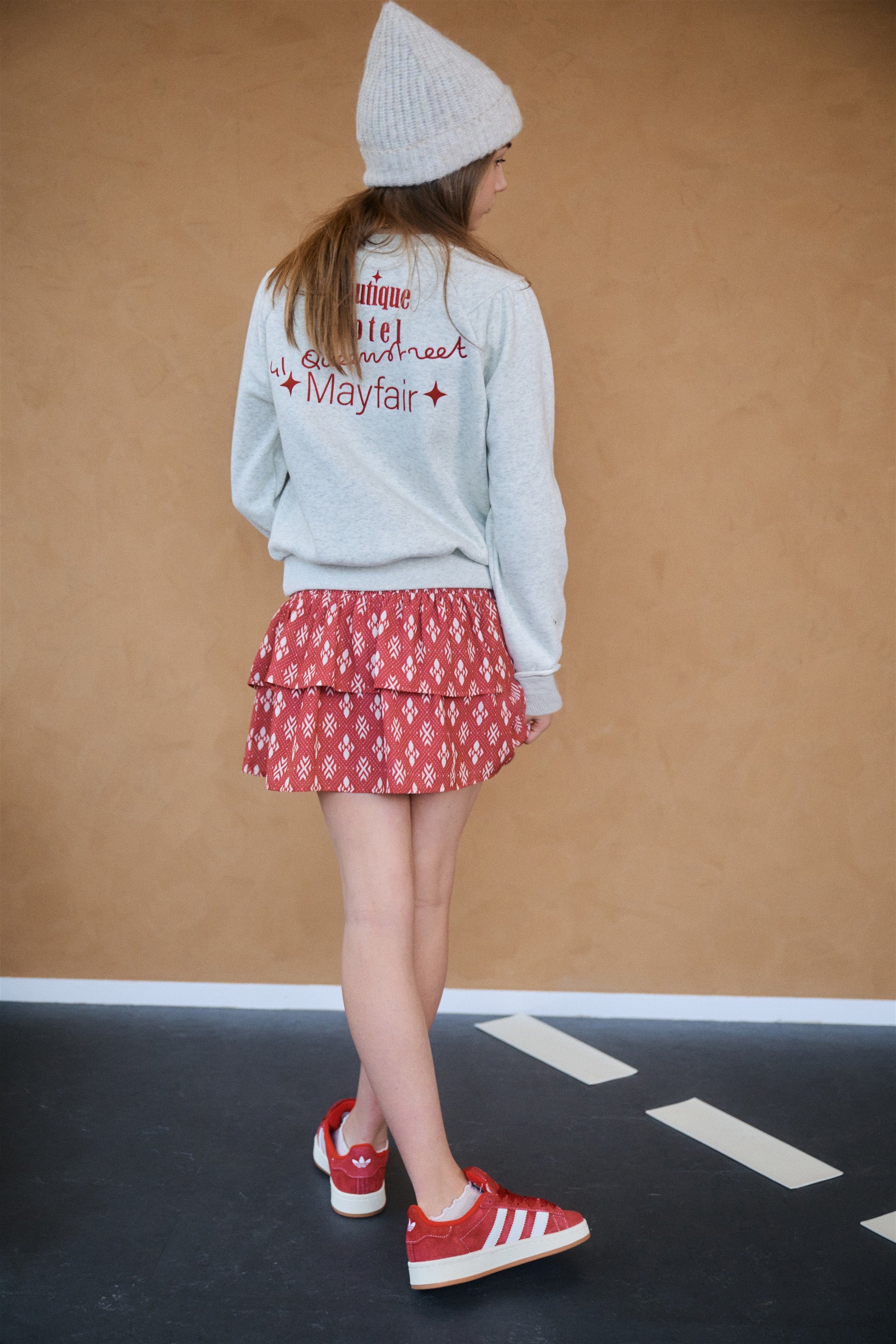 Kaila Furry Sweat with contrast cuffs