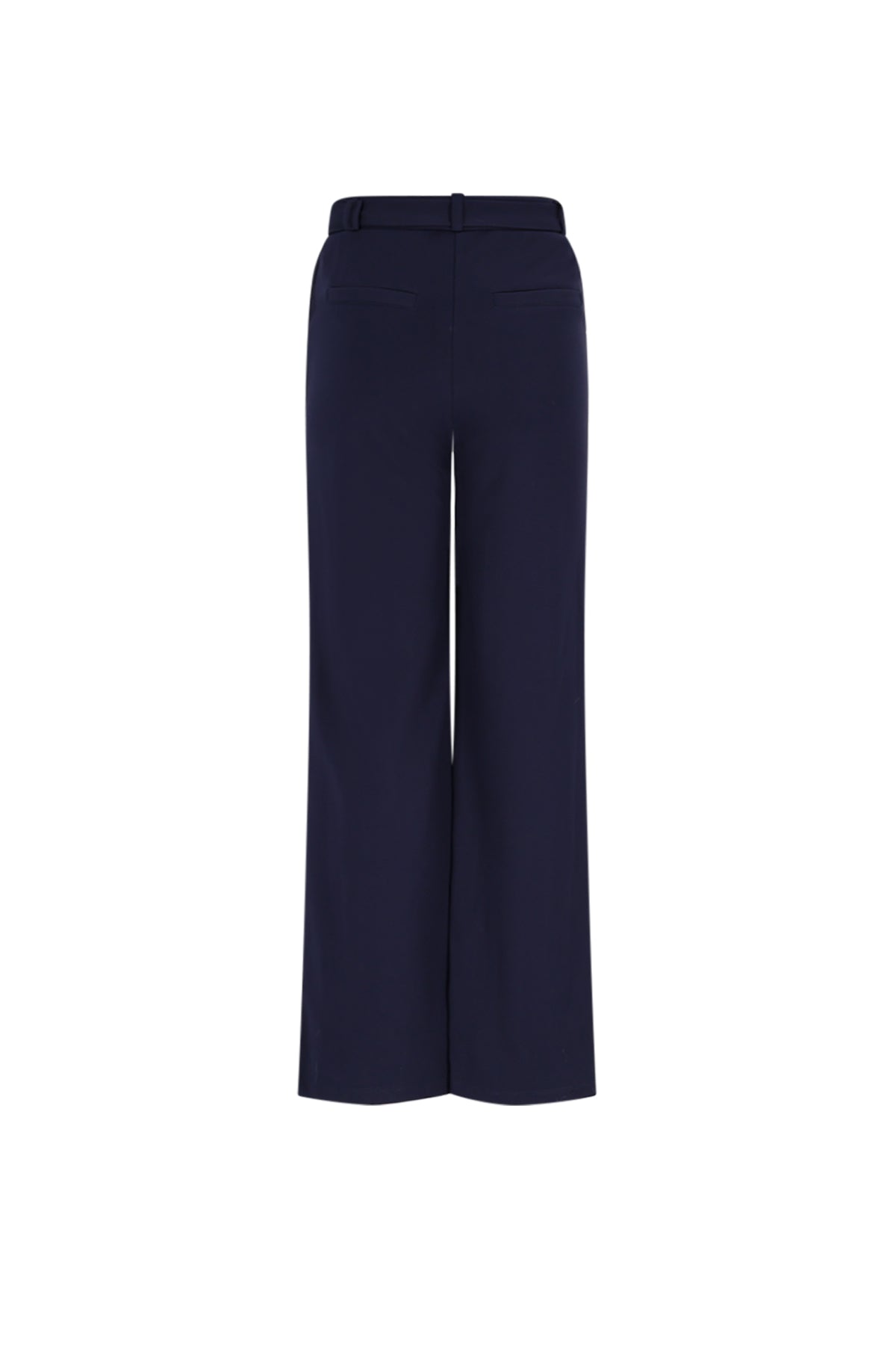 Salet Wide Leg Interlock Pants with belt