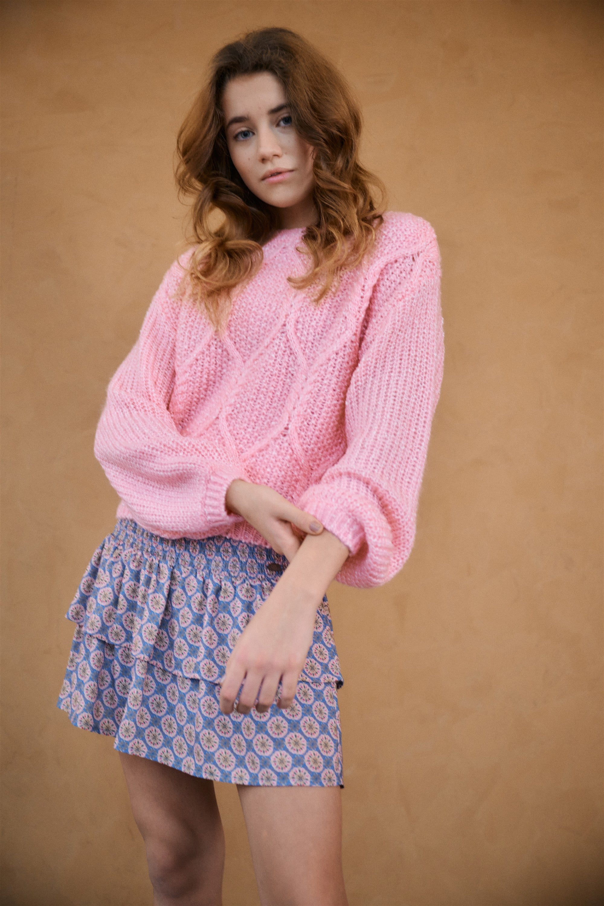 Nika Smocked layered skirt