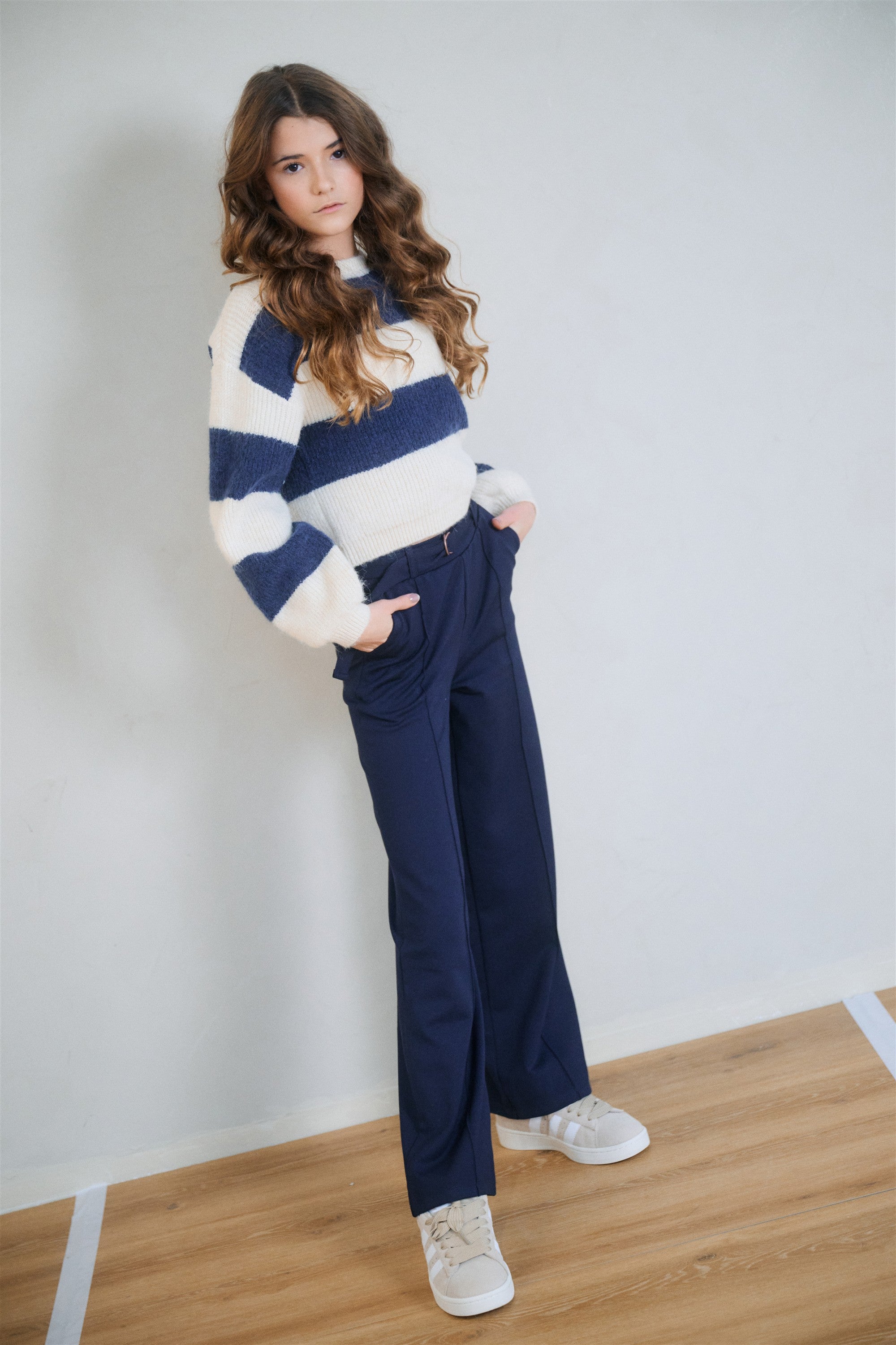 Kate Gestreepte Trui DonkerBlauw