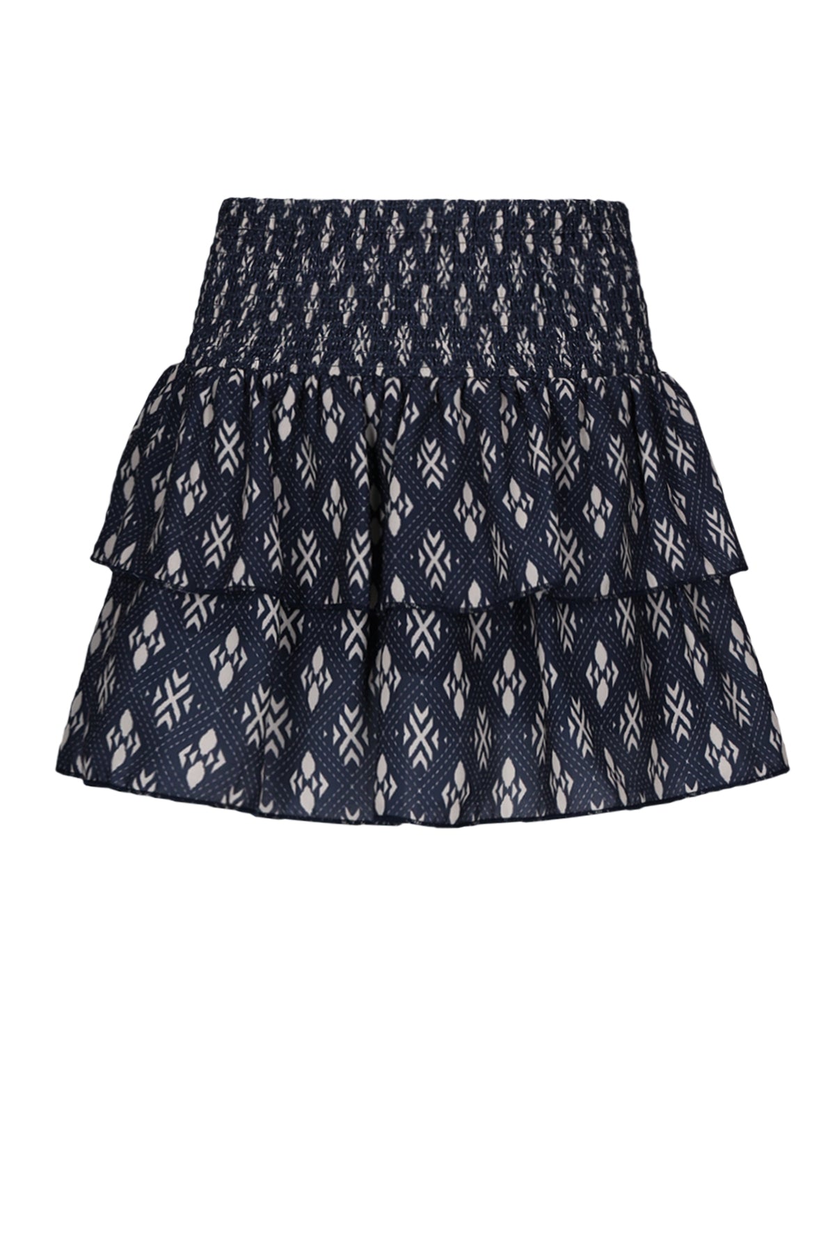 Nika Gesmokte Rok Donkerblauw
