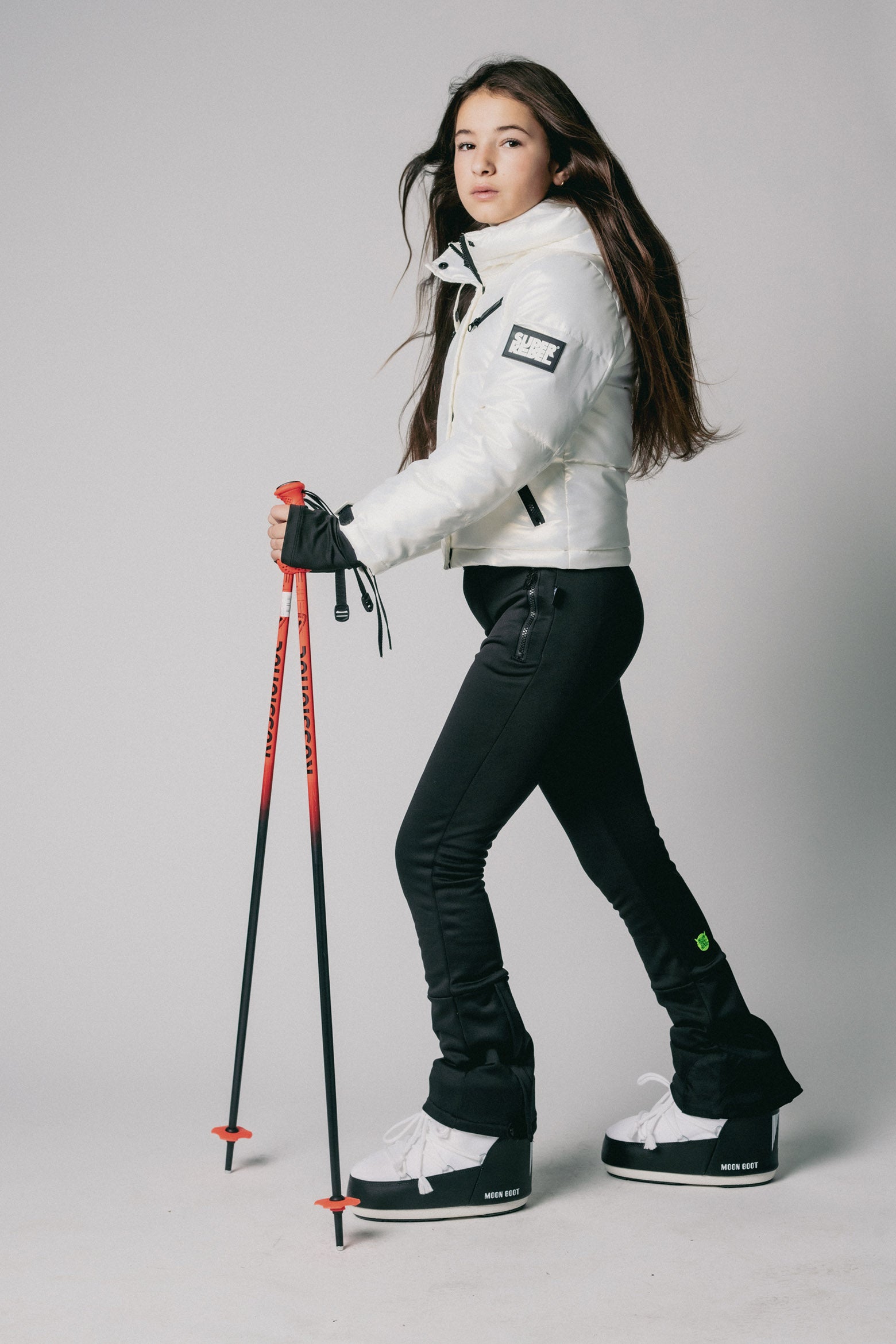 SPICY Girls Hooded Ski Jacket White