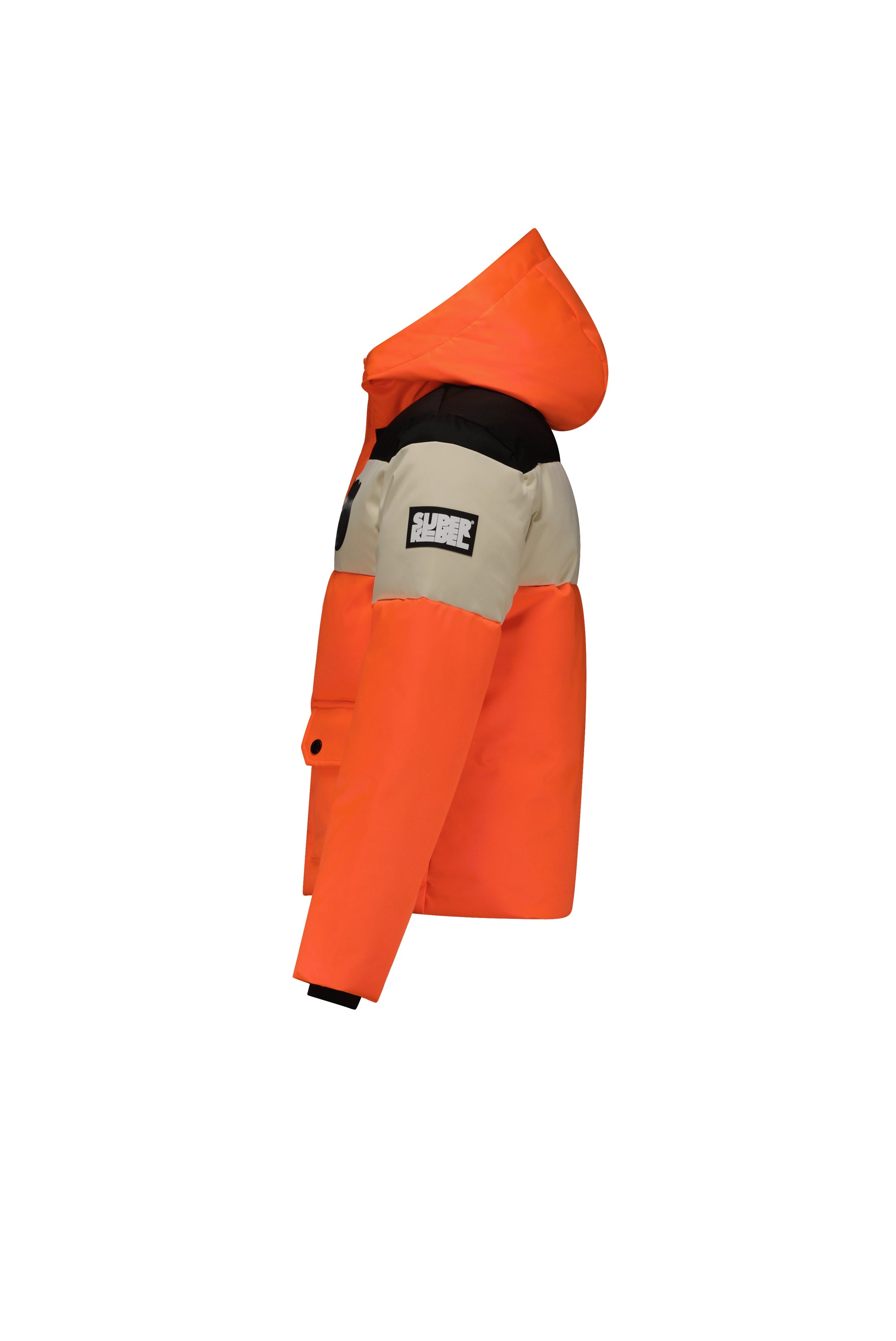 BOBB Boys Winter Jacket Colorblock Neon Orange