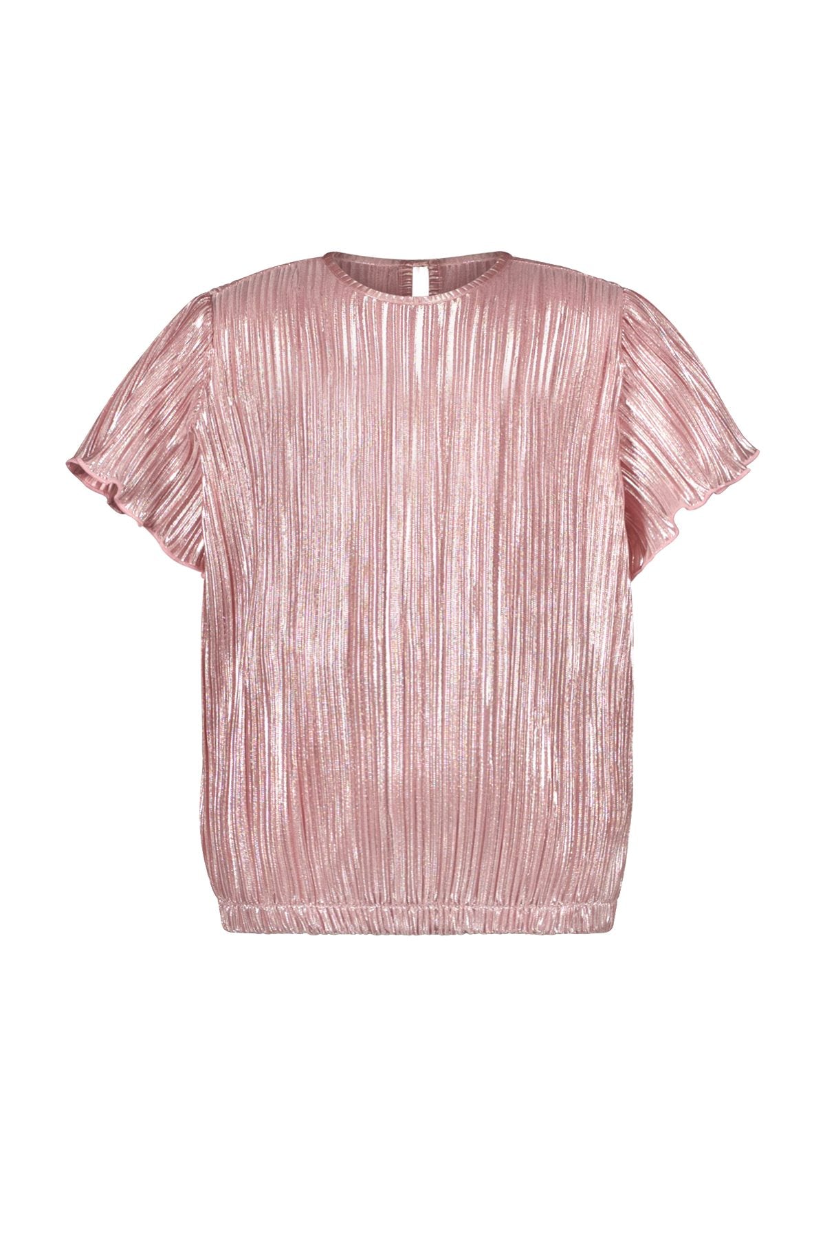 Brynn metallic plissé top