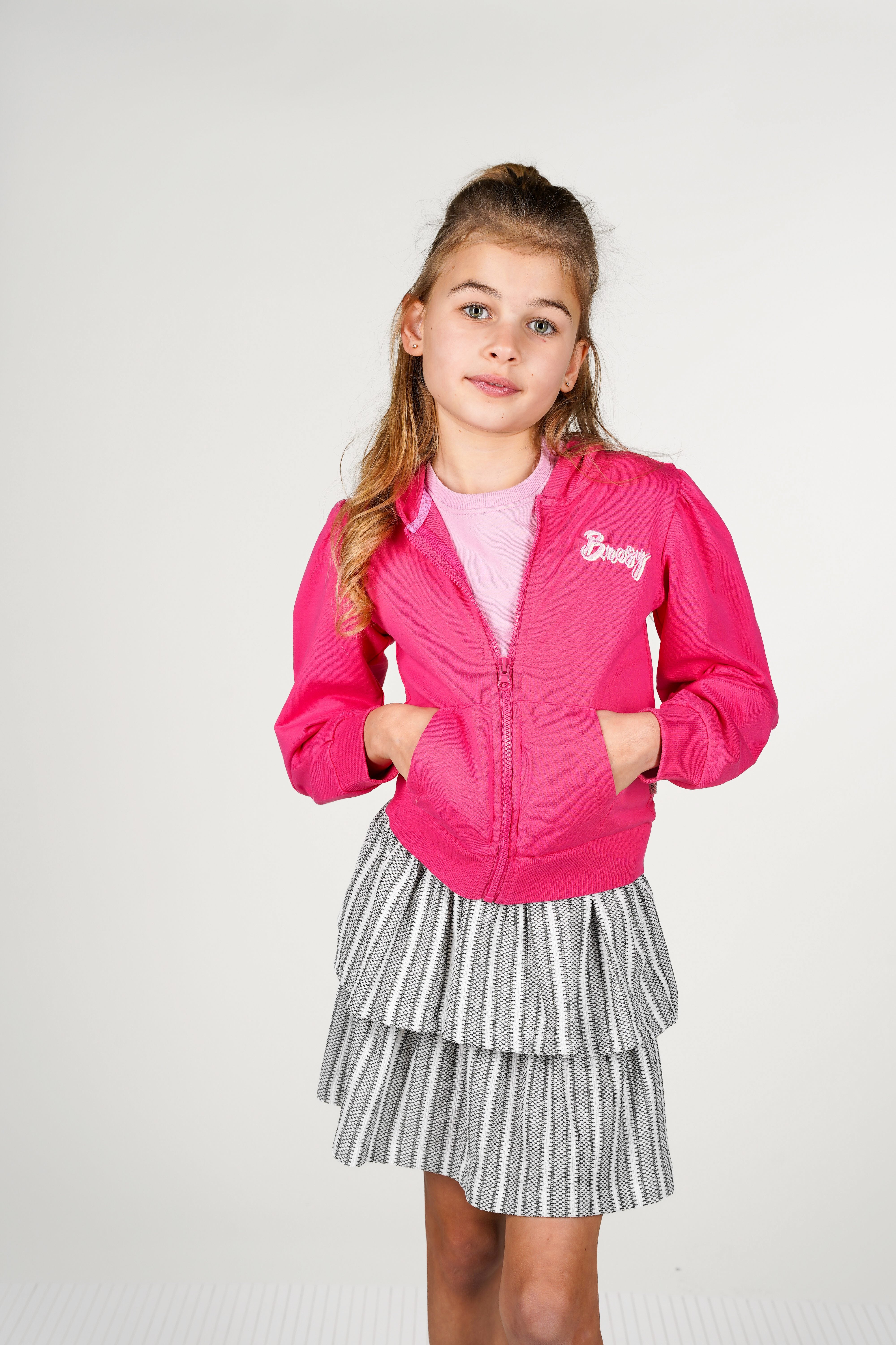 Coco hooded cardigan with zipper
